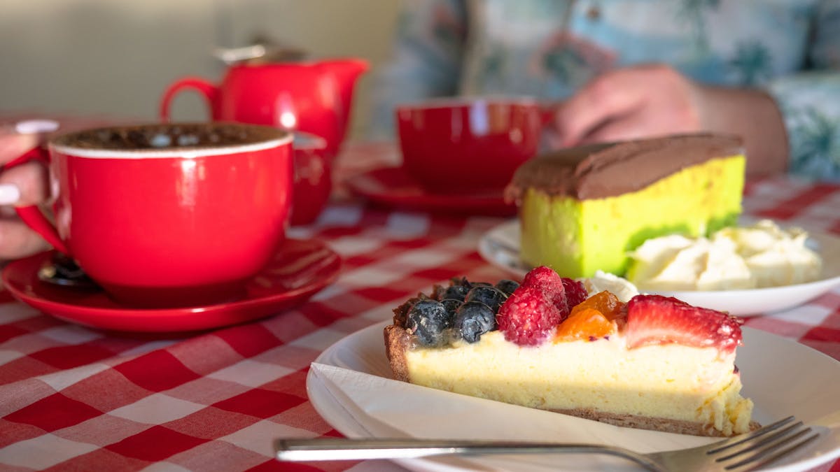 Coffee and cake at a Somerset Cafe