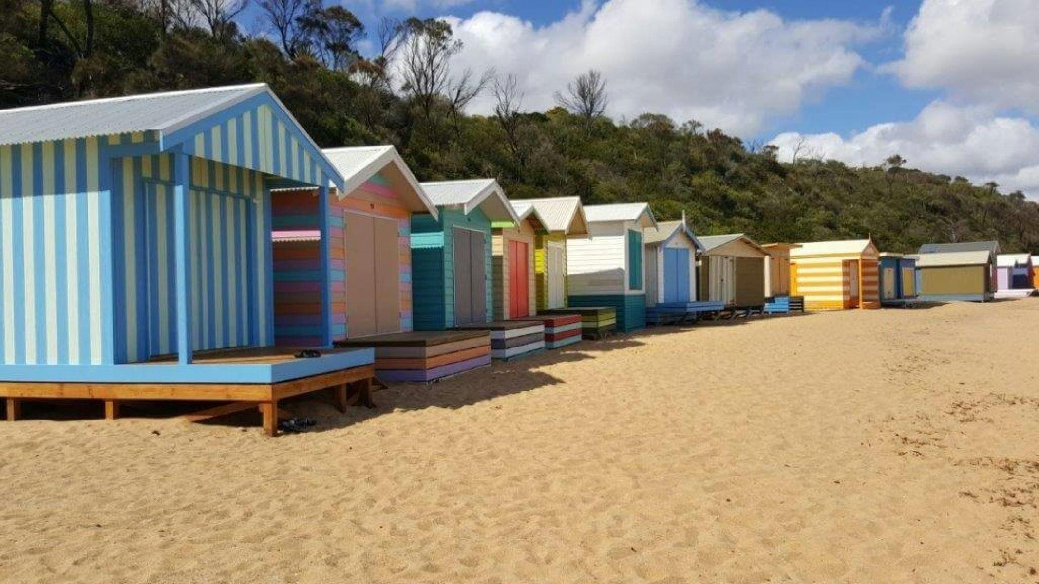 Colourful bathing boxes