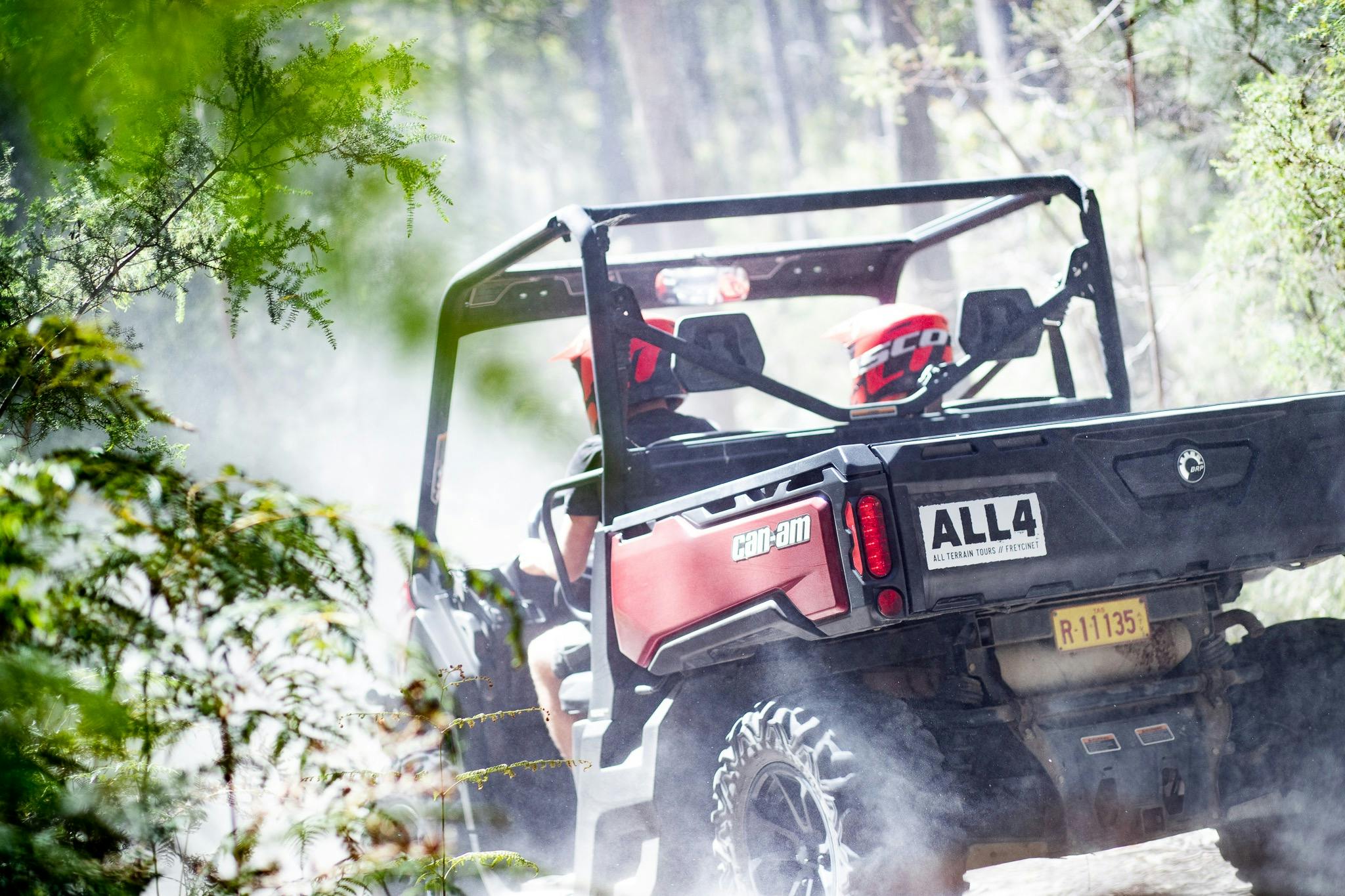 ATV Tour dusty Freycinet Tasmania