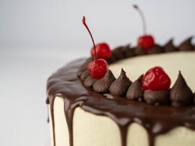 Miami Bakehouse Black Forest Cake, Celebration, Dessert, Sweet, Bakery, Cafe, Coffee, Birthday