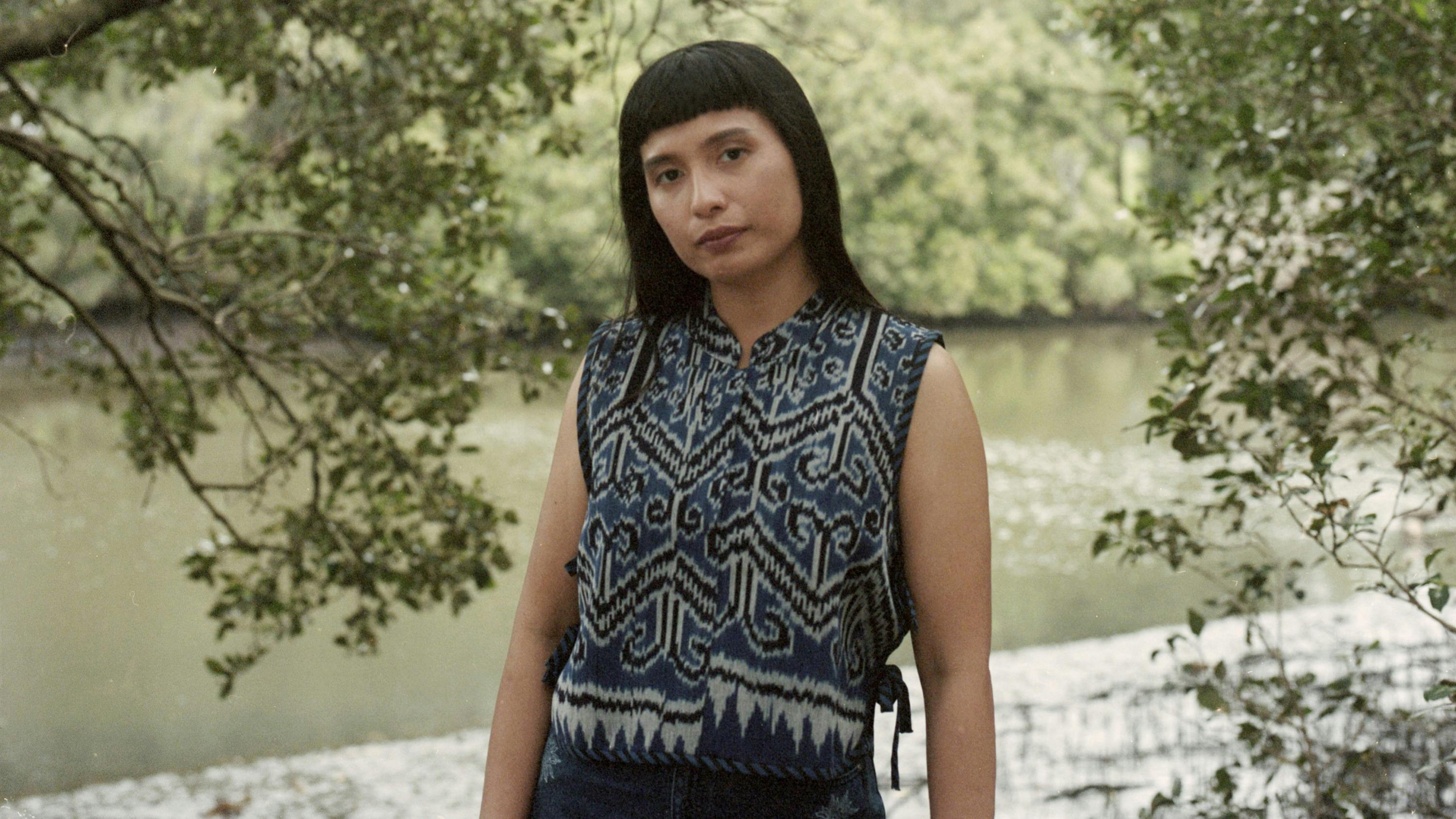 A woman standing in nature