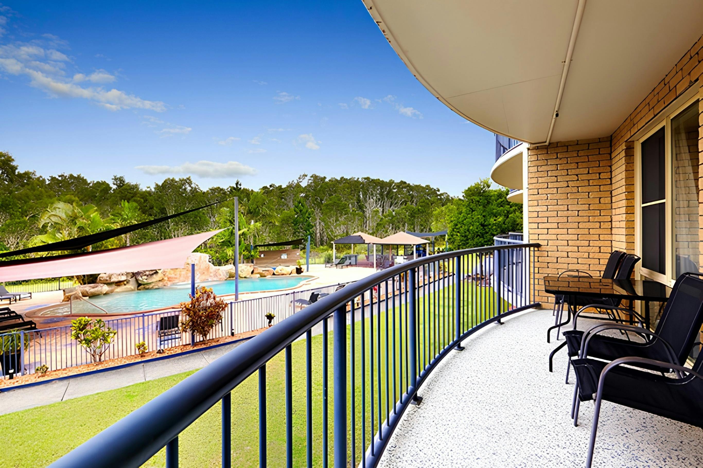 Balcony view of the resort