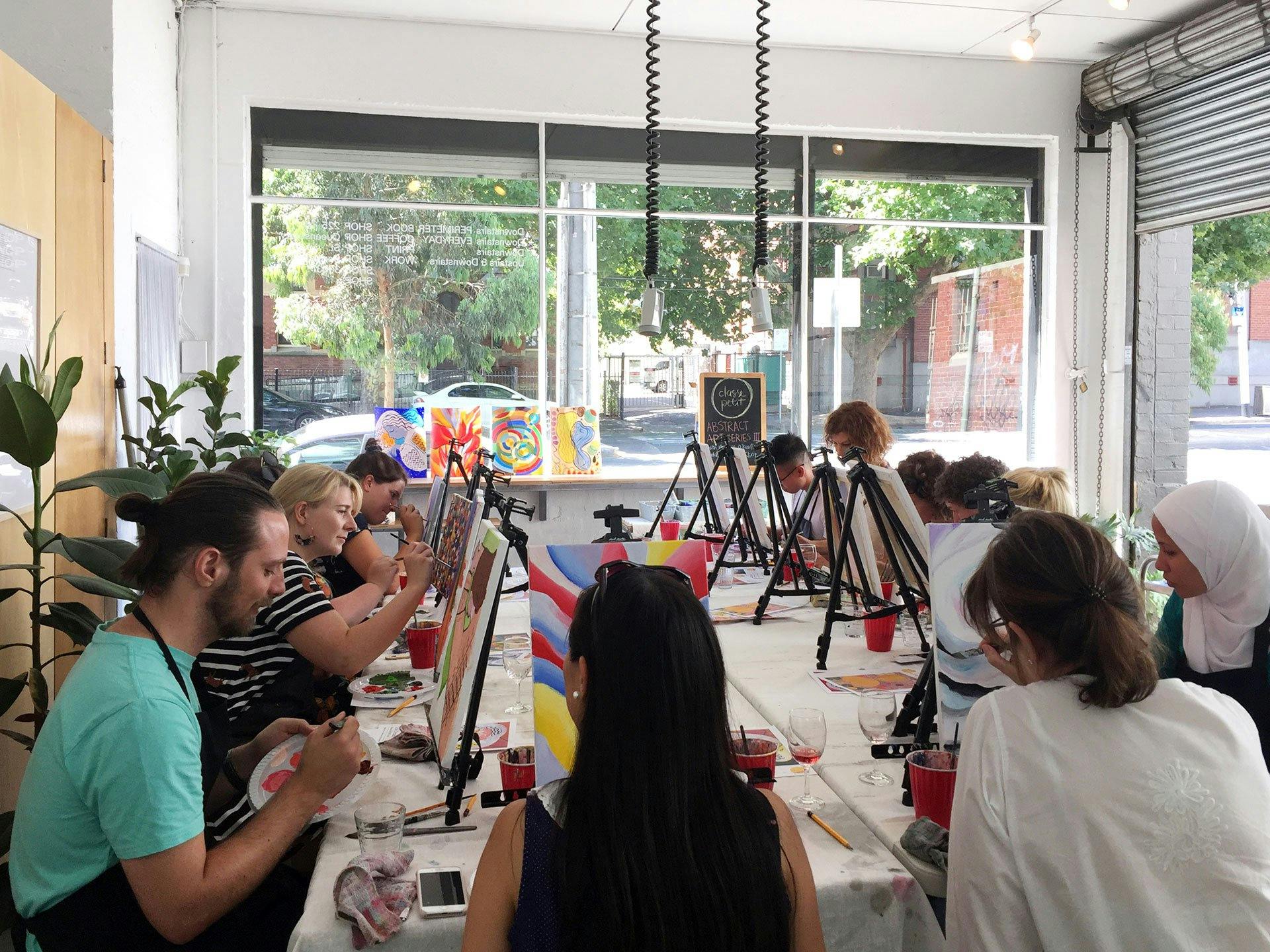 Acrylics Paint and Sip Class