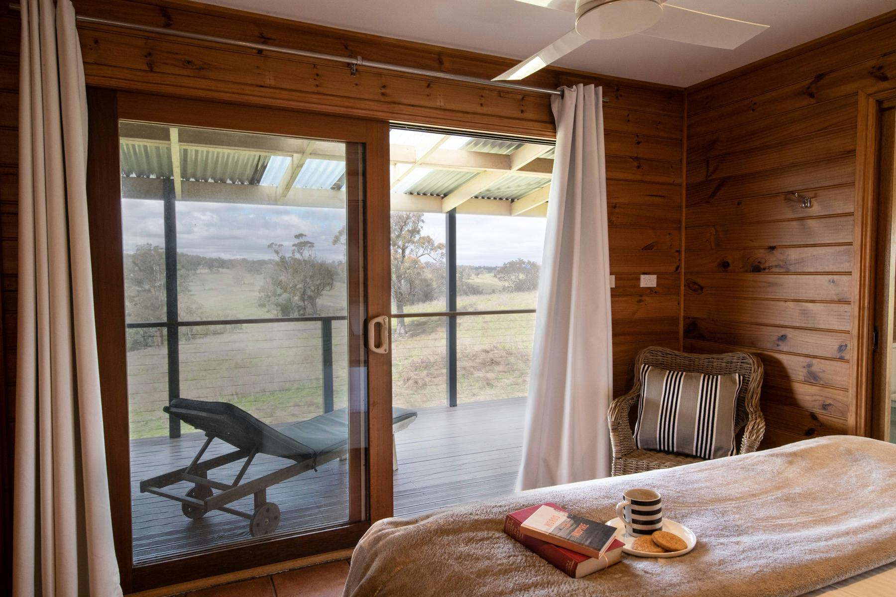 Mountain Log Cottage Bedroom view
