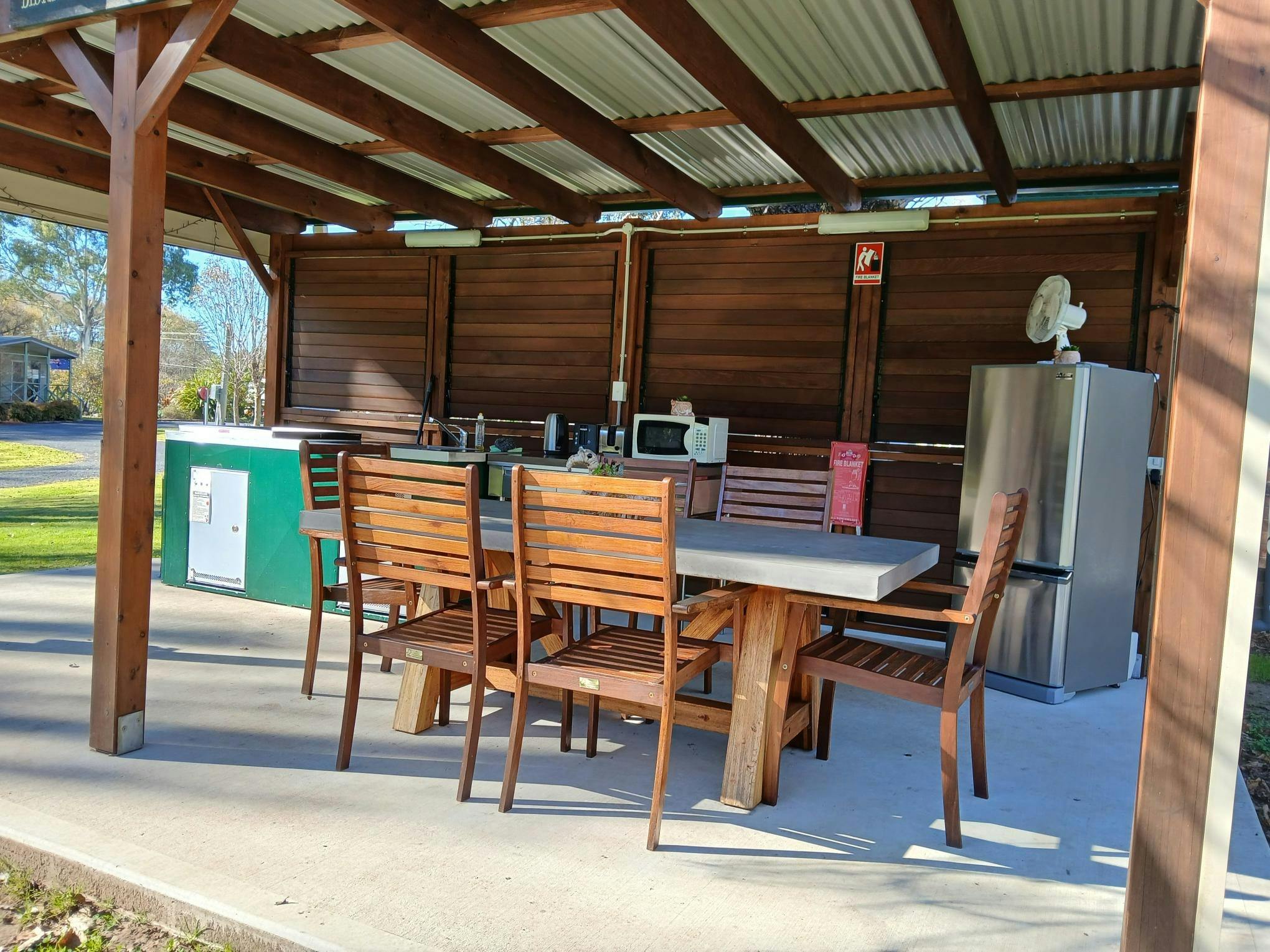 Open air picnic area