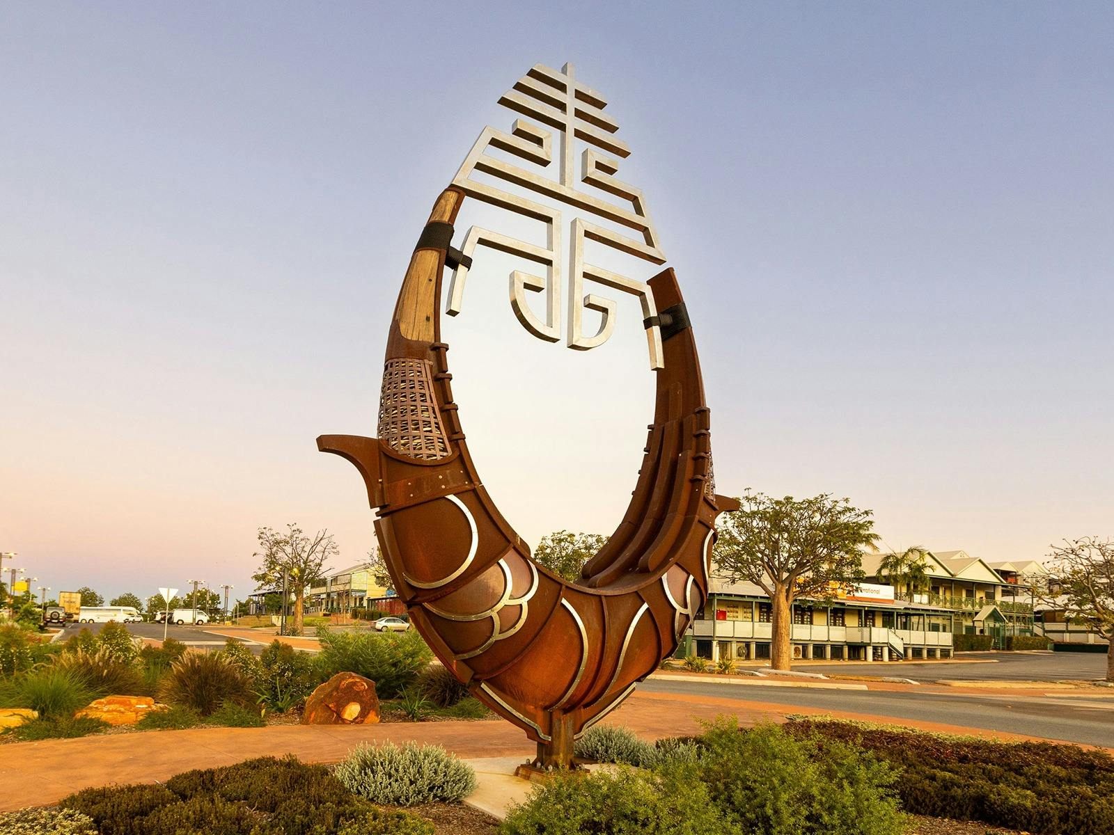 Fusion Interwoven Cultures Sculpture in Chinatown, Broome