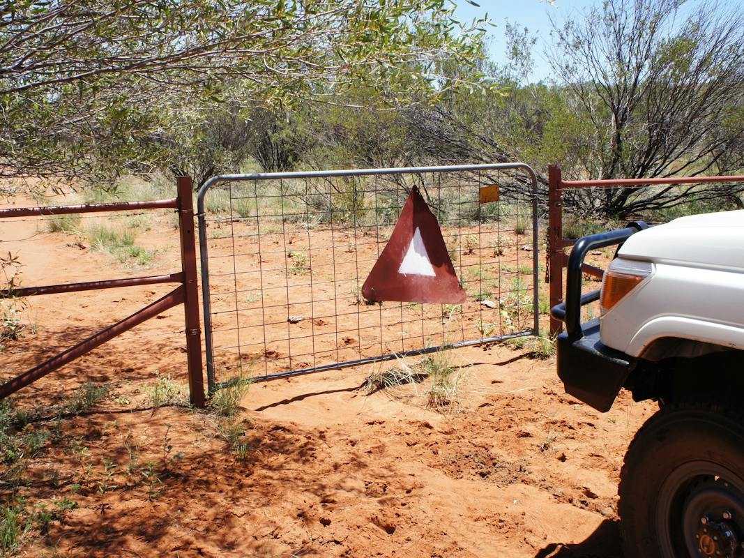 Locked gate on track into Anna’s Reservoir