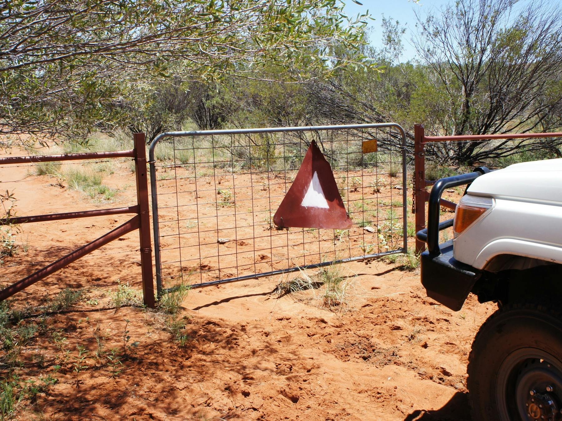Locked gate on track into Anna’s Reservoir