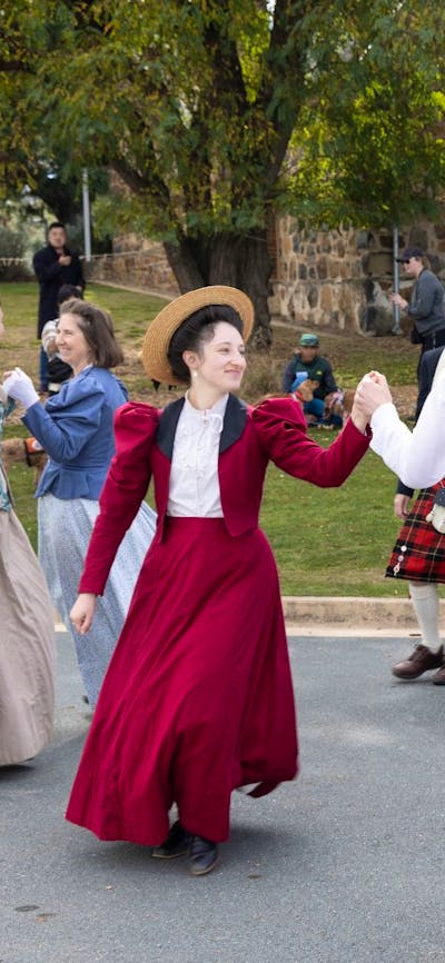 dancing at market day