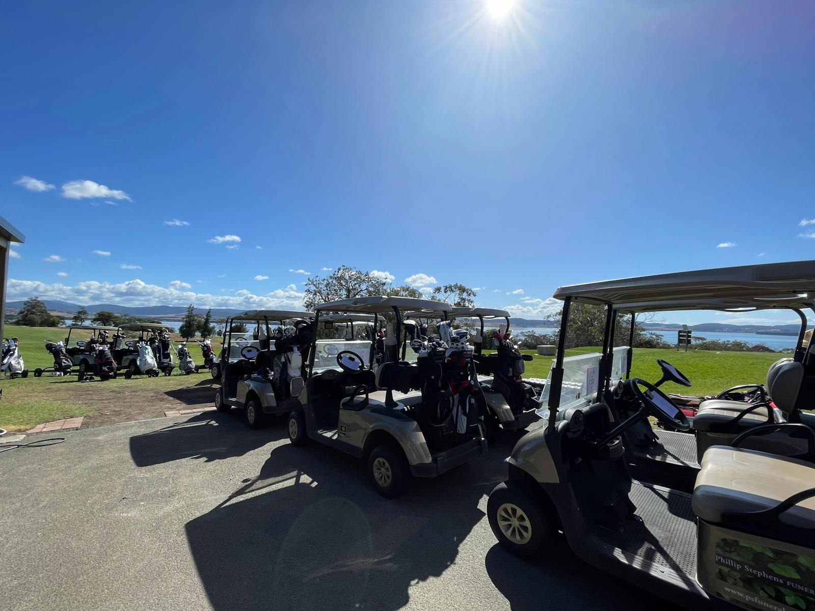 Golf Carts ready for large golf booking