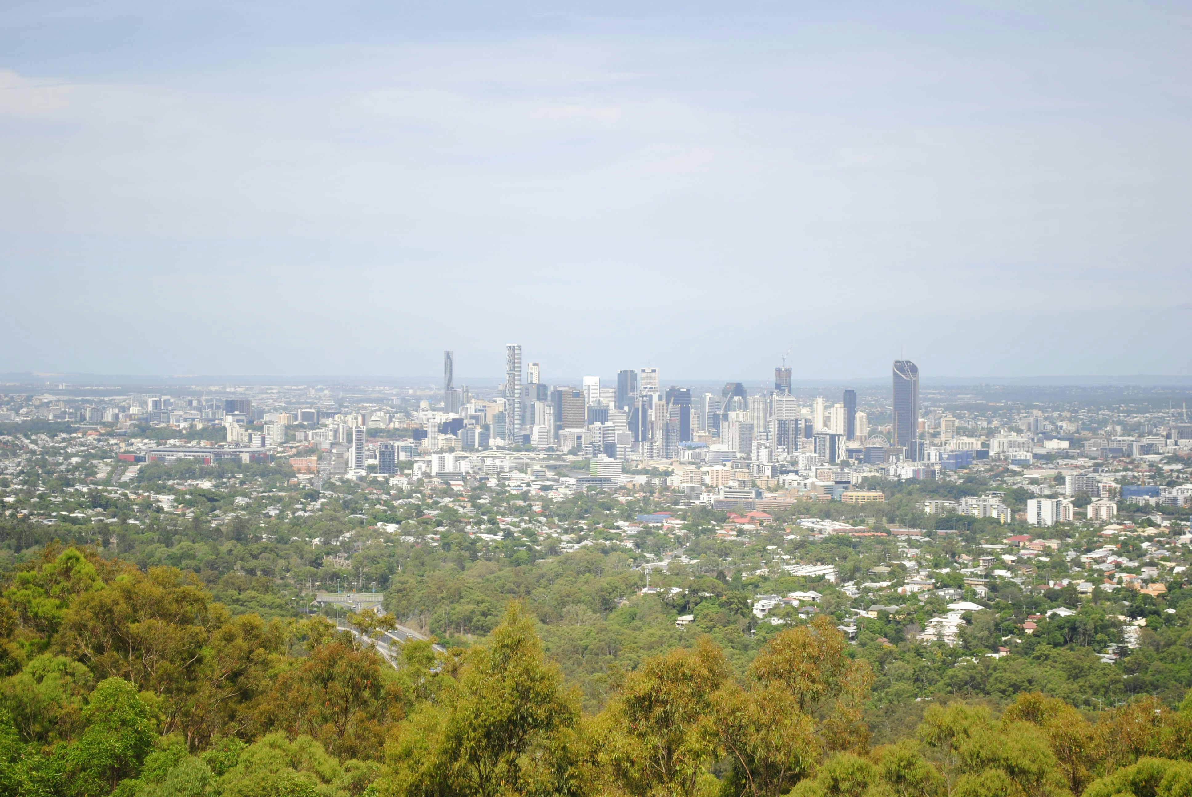 Panoramic view of Brisbane City high rises