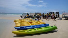 Getting set for a beach kayak trip