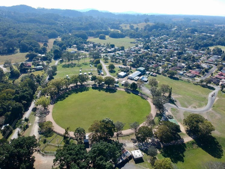 aerial view of Mullumbimby Showground