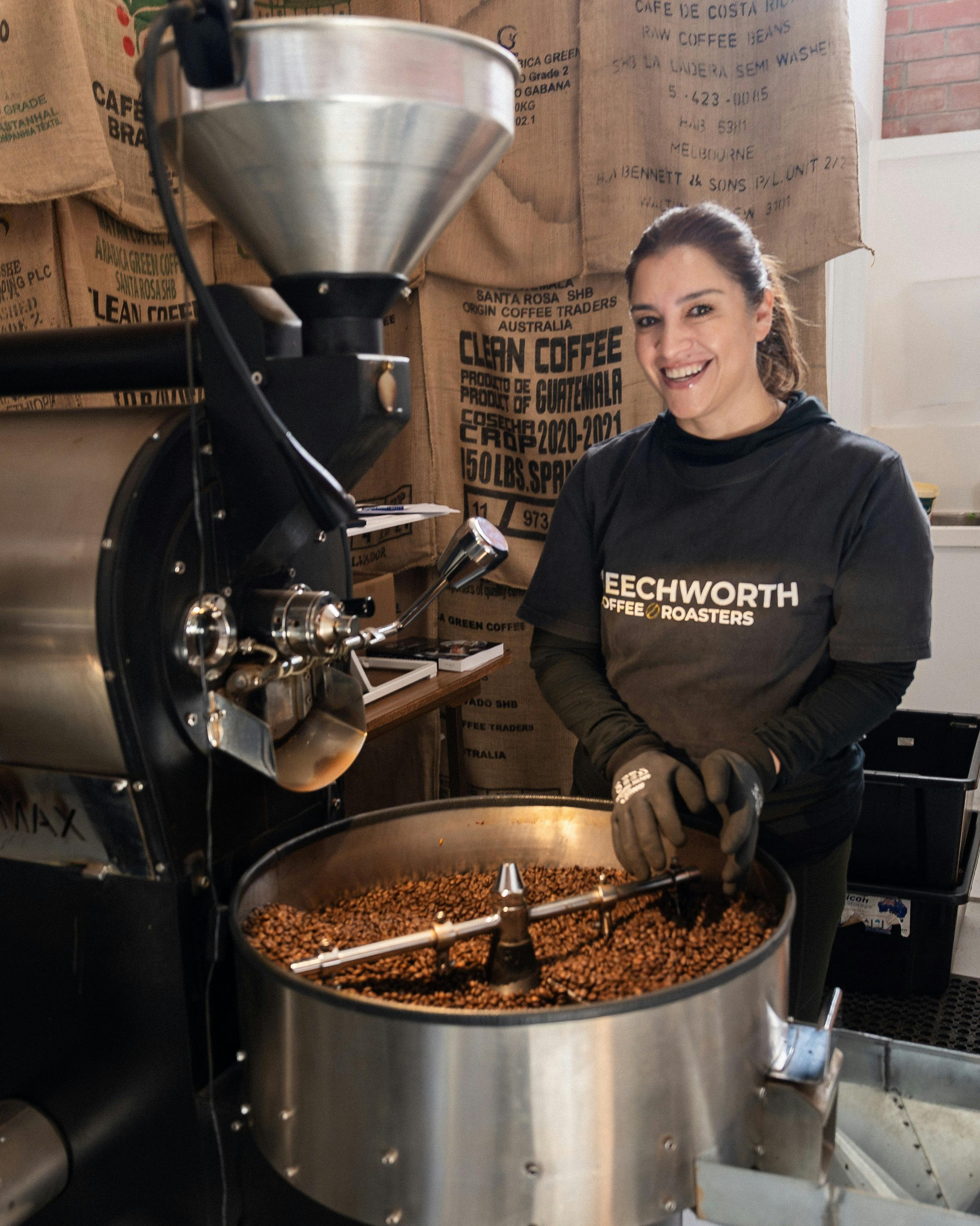 Freshly roasted beans