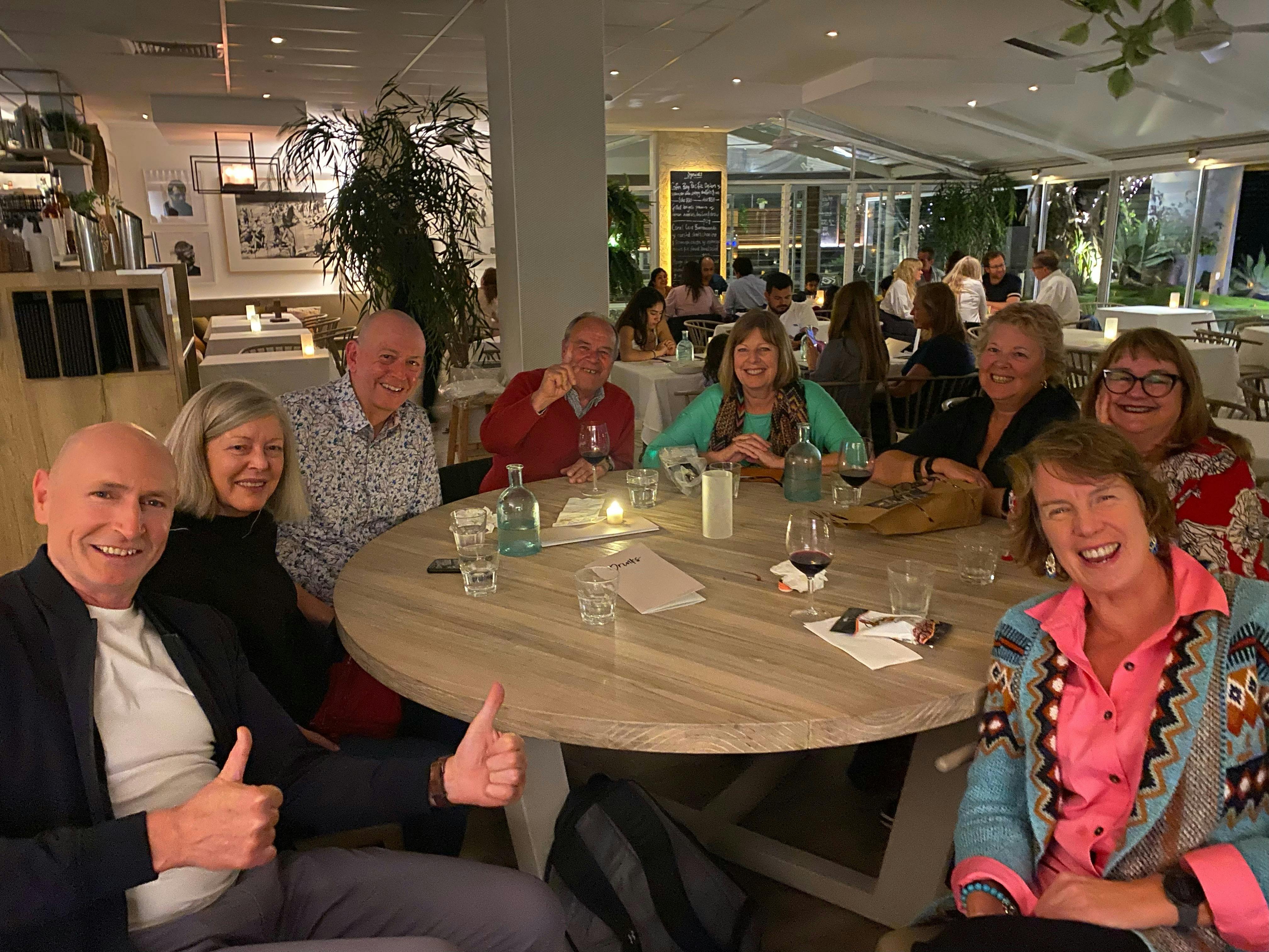 Celebratory dinner is always fun