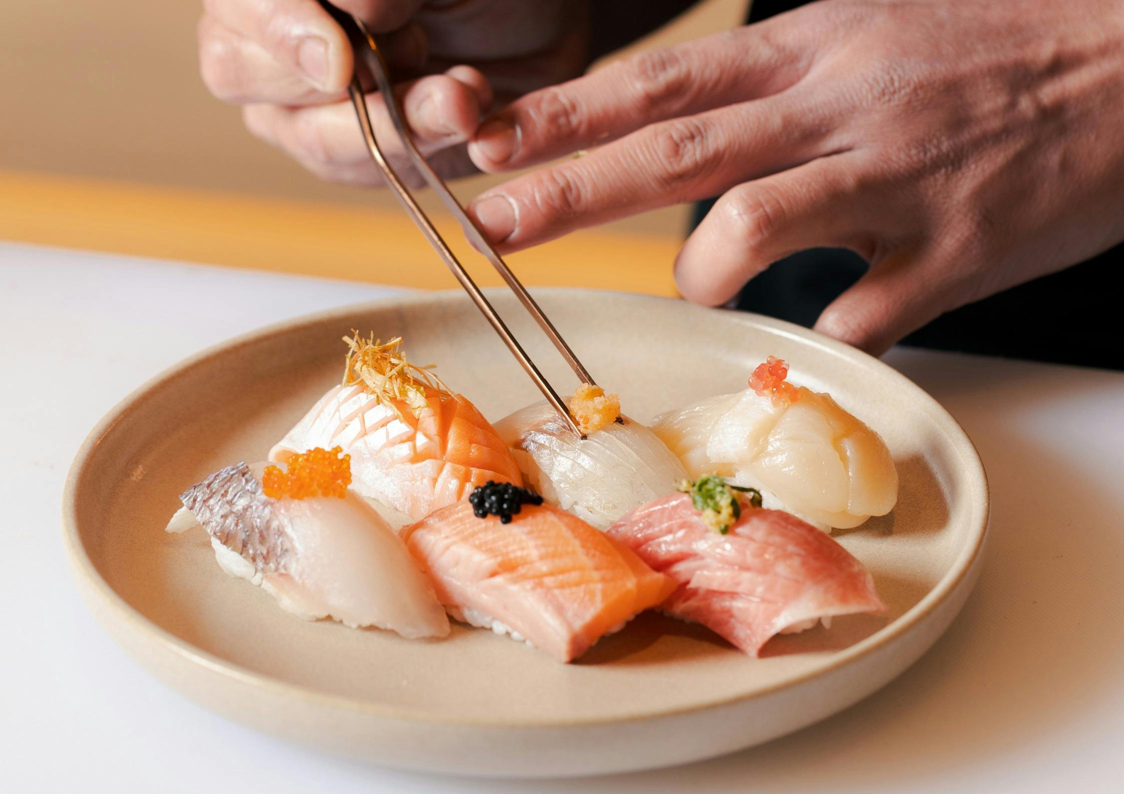 Nigiri making by Chef Vincent