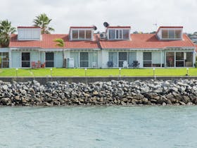 View of facade from Marina