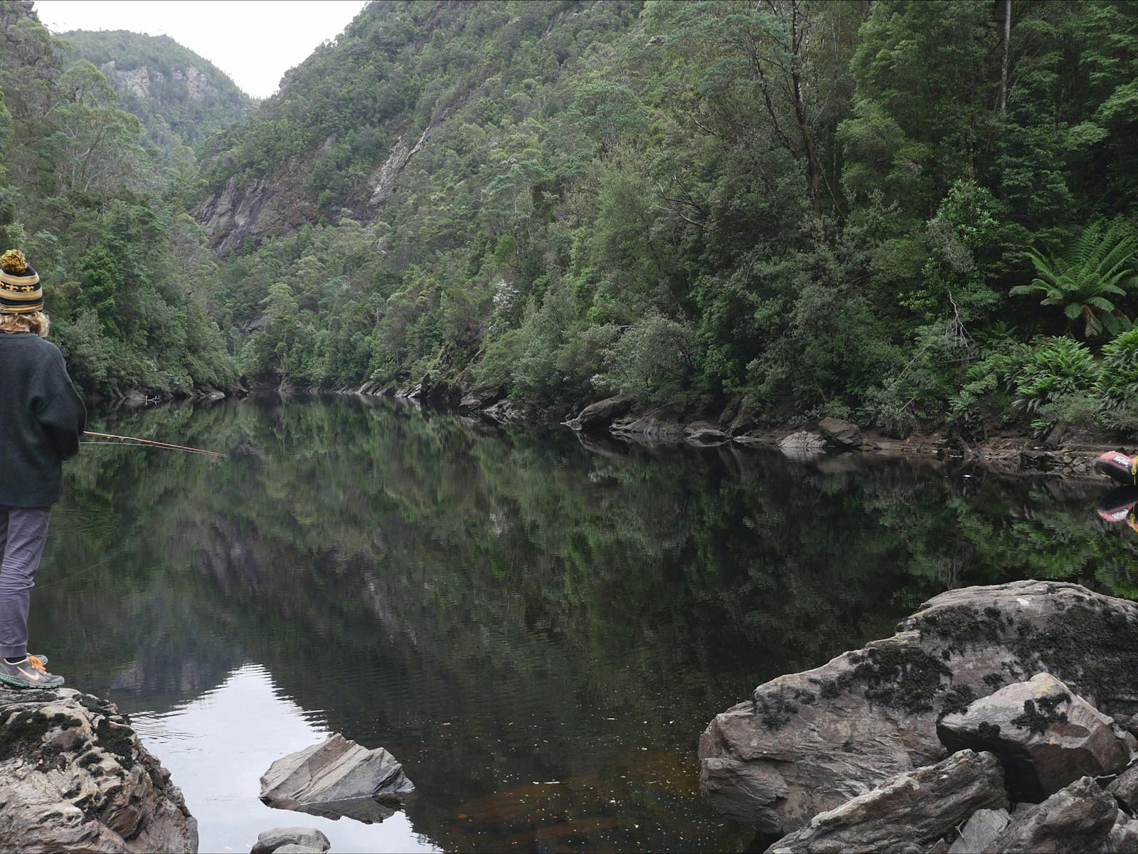 Fishing on the Franklin River