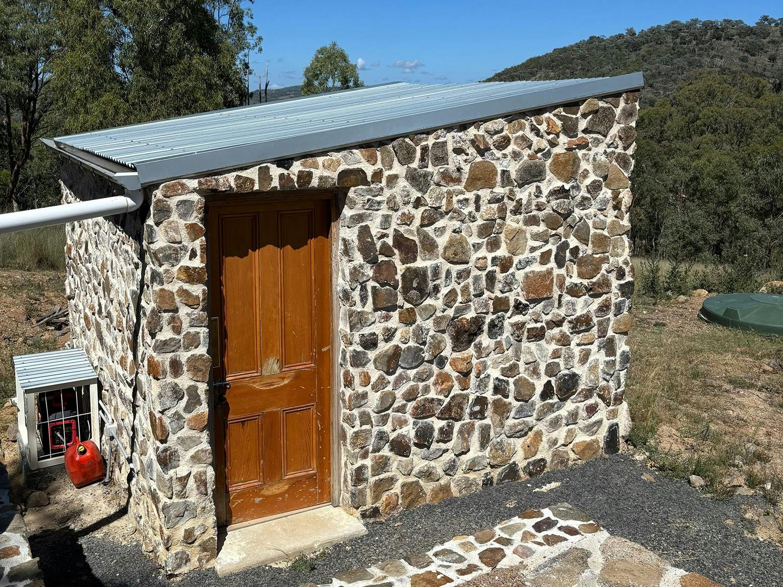Frenchies Hut Outside Bathroom