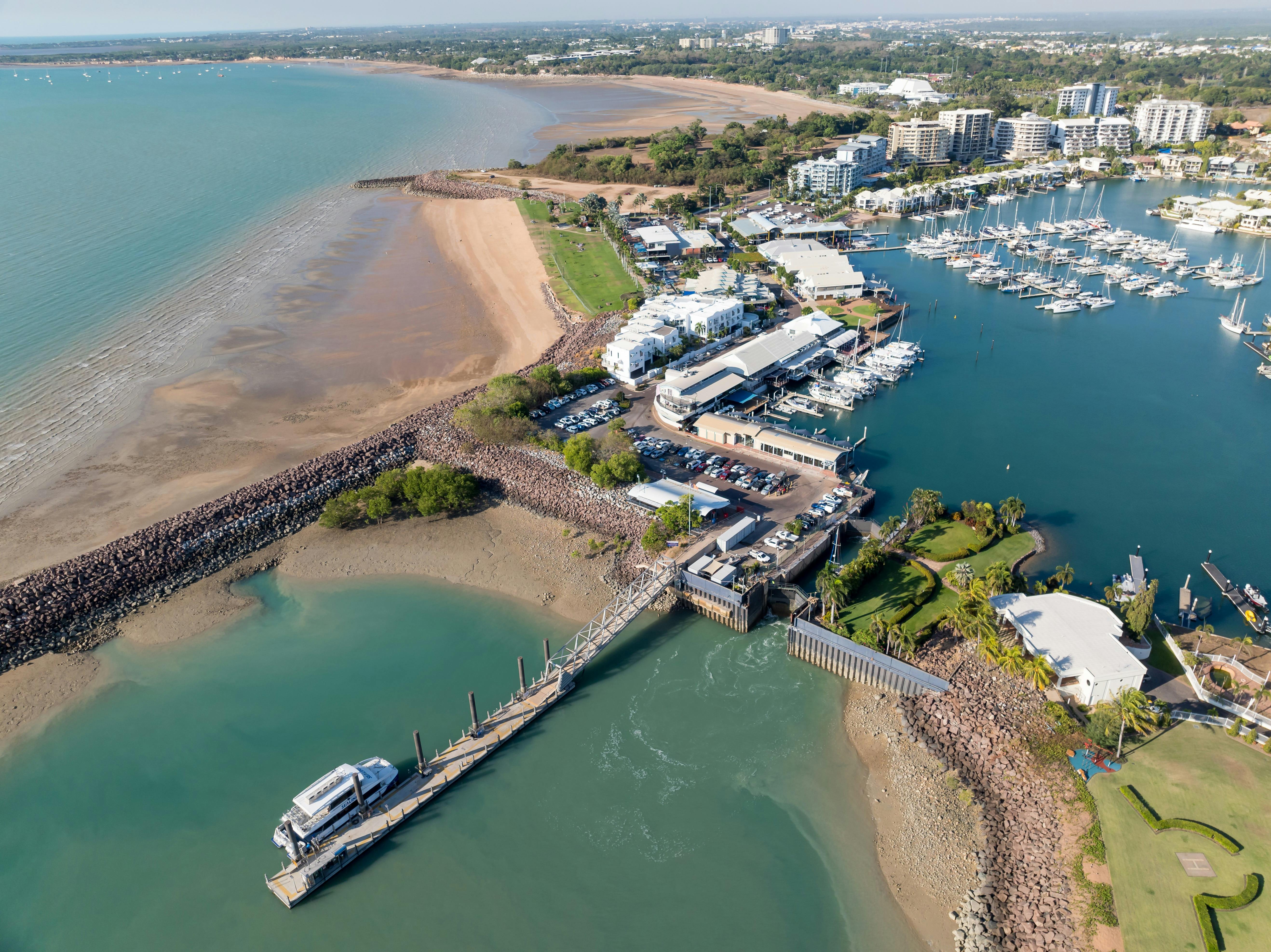 Cullen Bay beach, foreshore and Marina