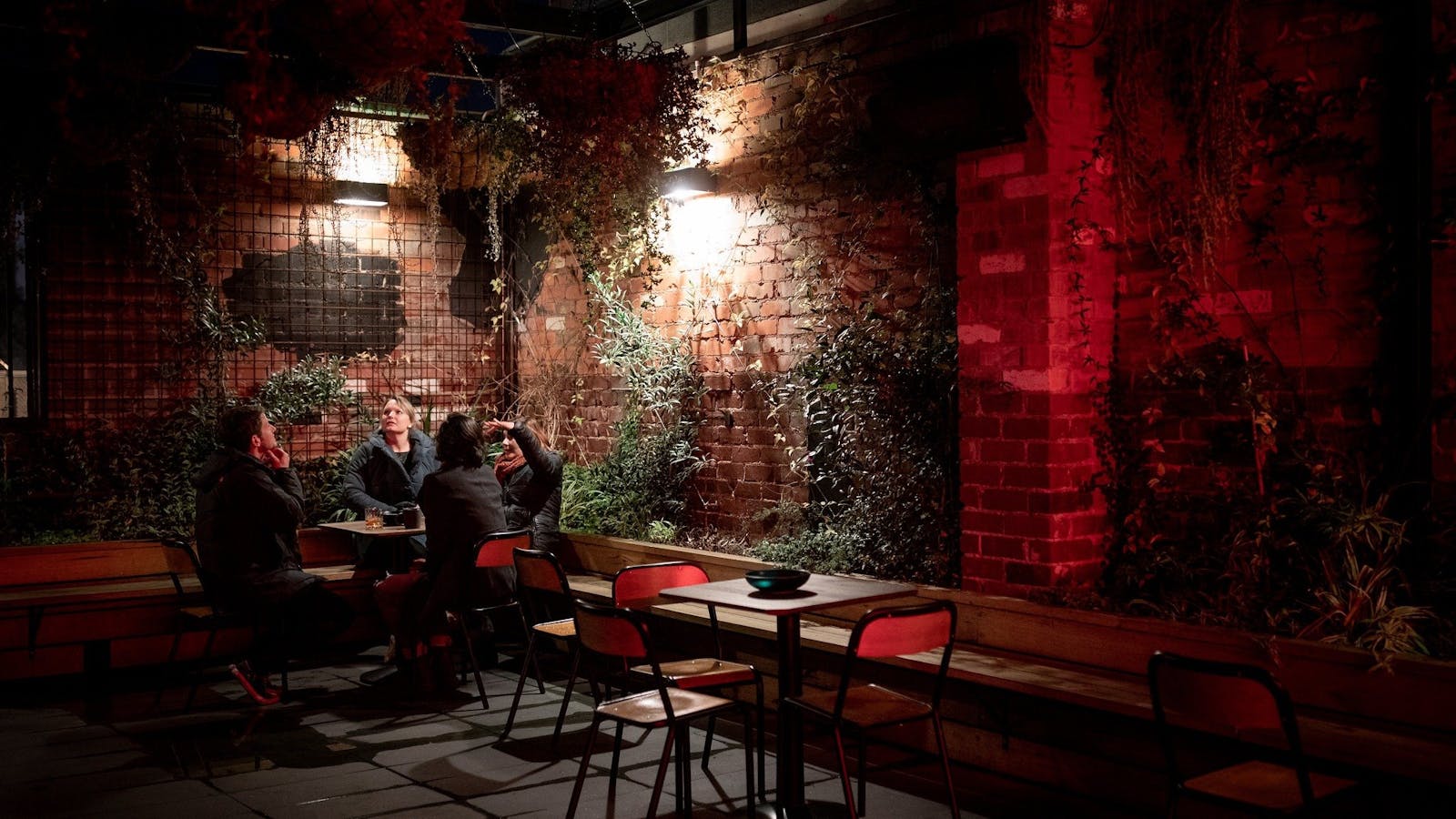 Altar's first floor beer garden and smoking courtyard