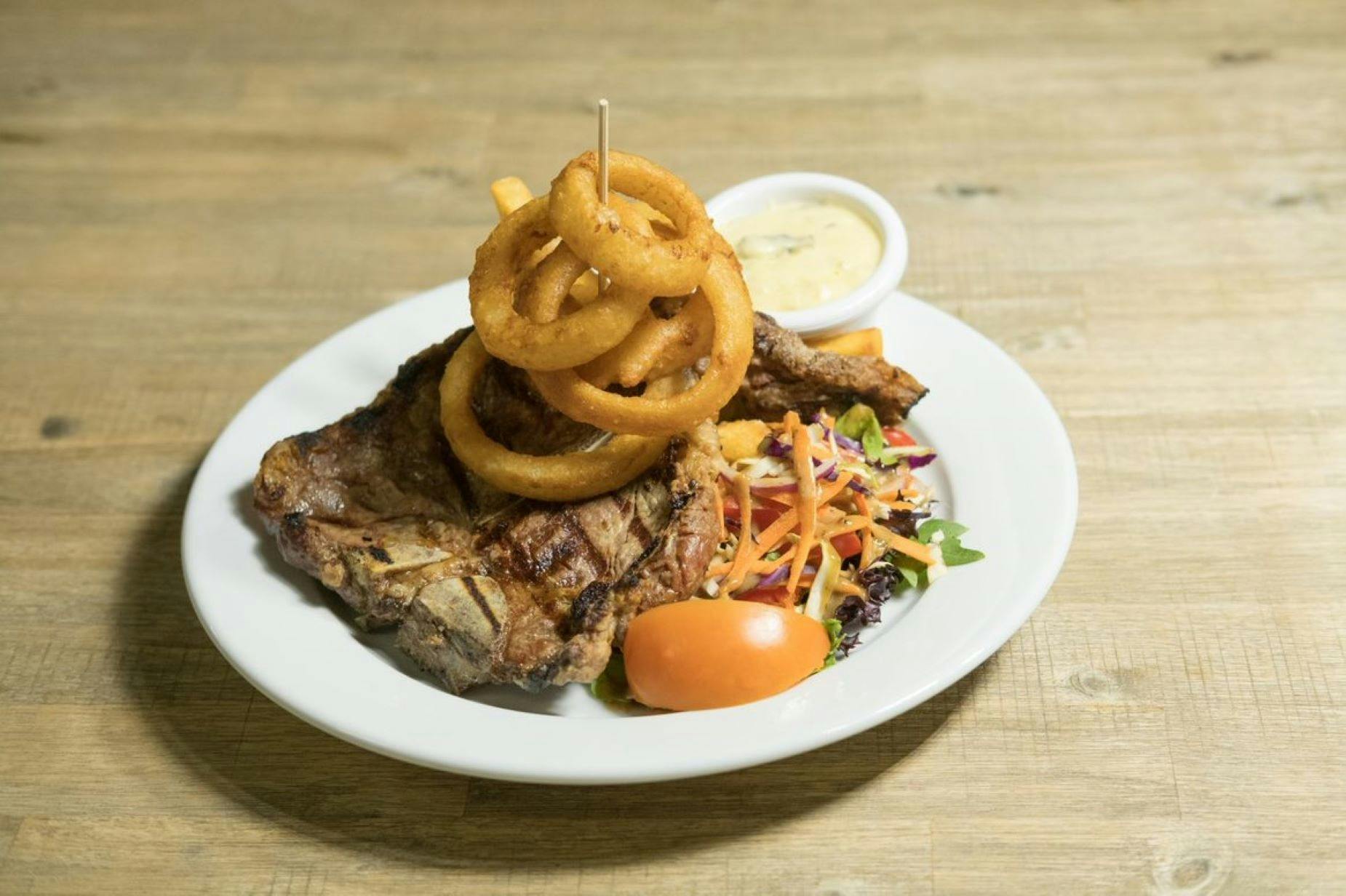 Enjoy a locally produced prime beef steak.  All beef supplied by Rangeland Quality Meats.