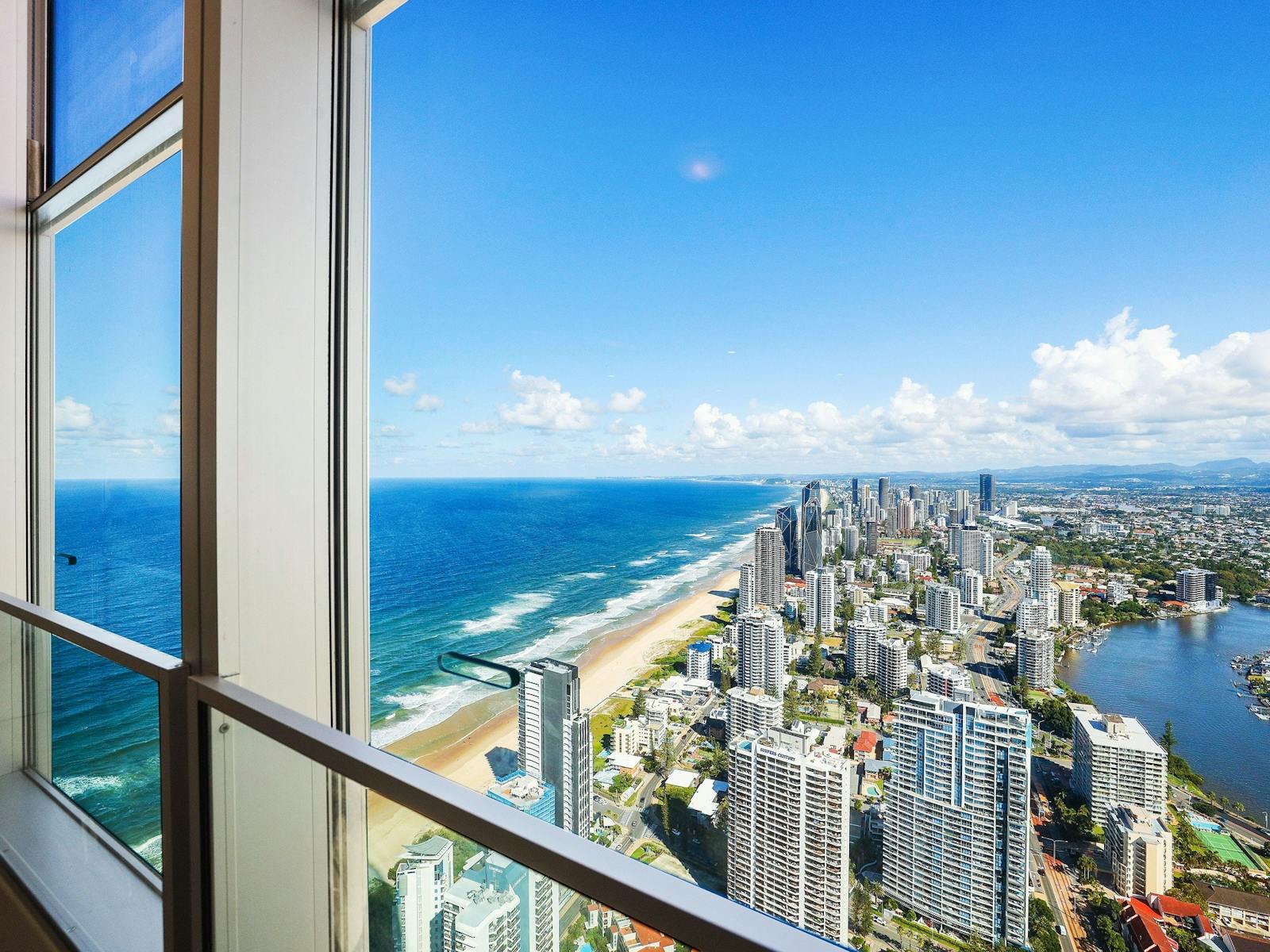 Views from the balcony - Q1 Resort and Residences - Gold Coast Holidays - Beach and City Views Views from the balcony - Q1 Resort and Residences - Gold Coast Holidays - Beach and City Views