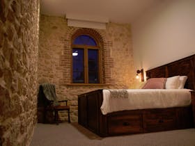 Historical stone walls have been retained througout the Guest House
