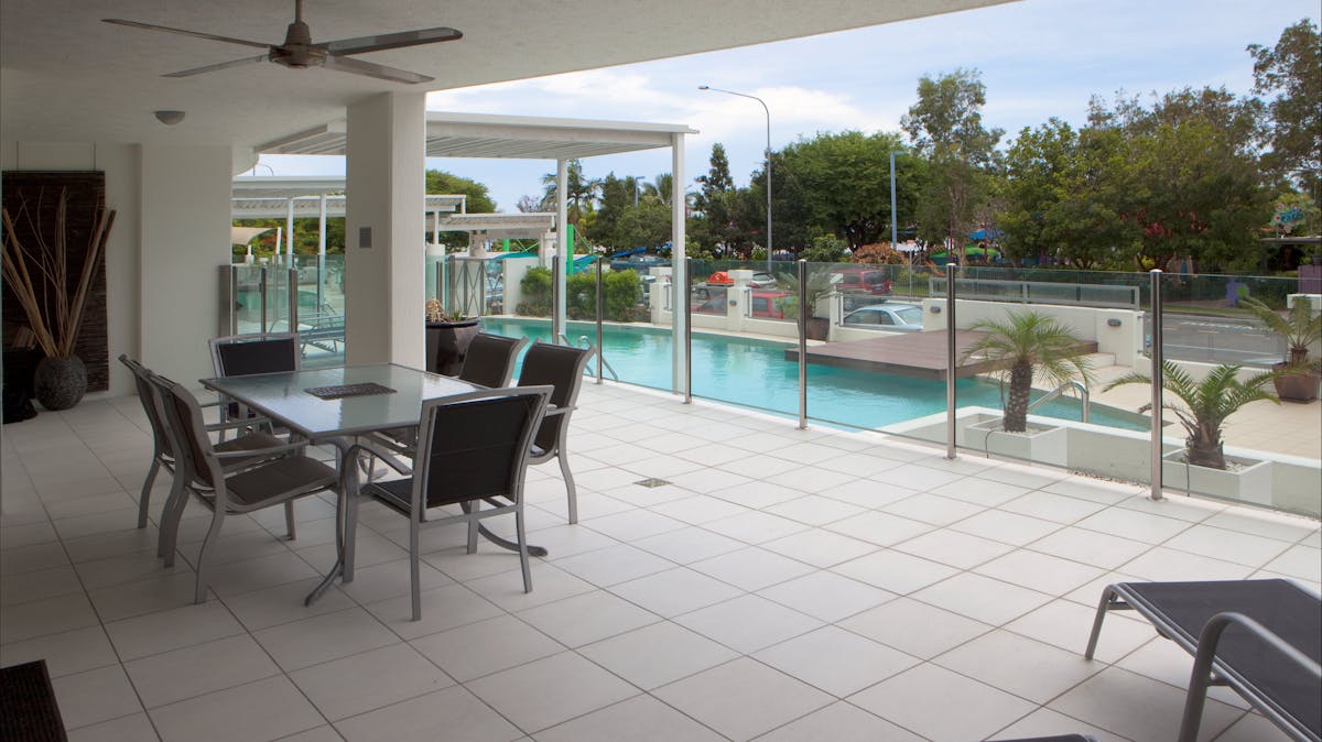 Swim Out Apartments spacious deck