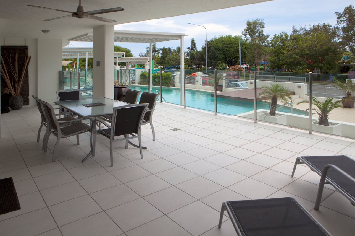 Swim Out Apartments spacious deck