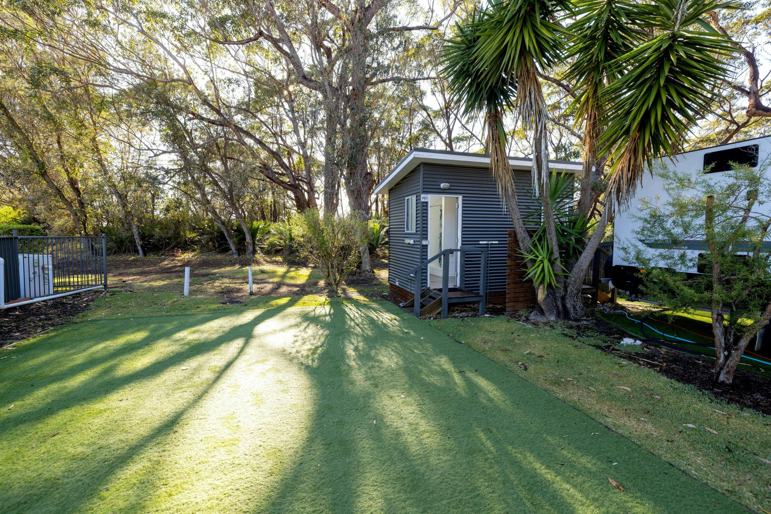 This picture shows the Ensuite Sites with a grassy slab