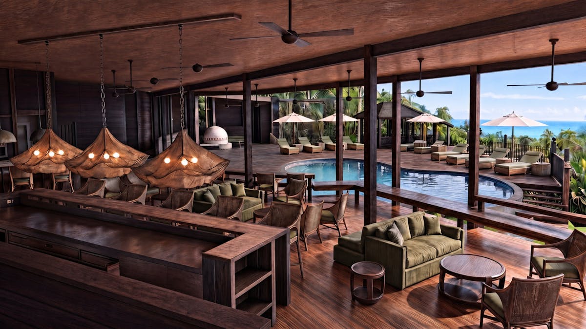 Ever Bloomfield Main Lodge Casual Dining and Pool Area