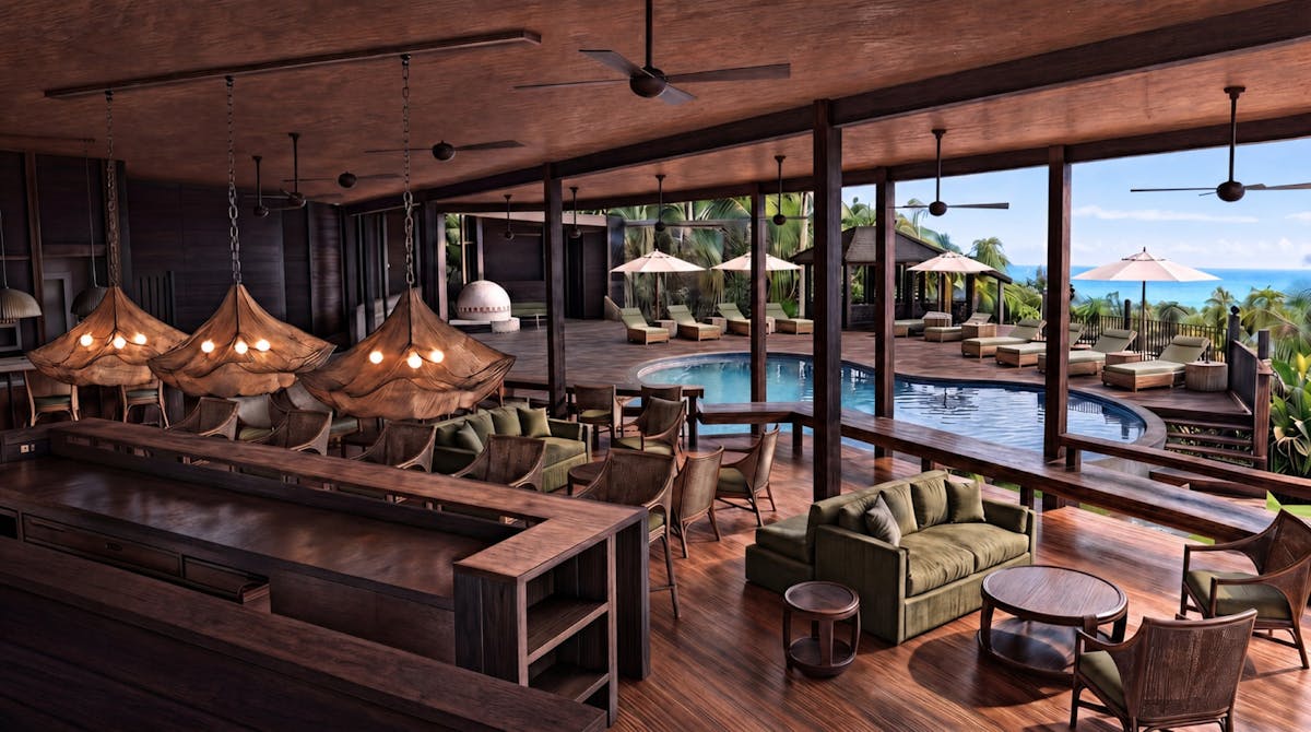 Ever Bloomfield Main Lodge Casual Dining and Pool Area