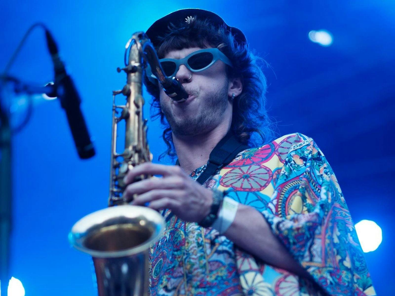 Harry Cooper playing saxaphone