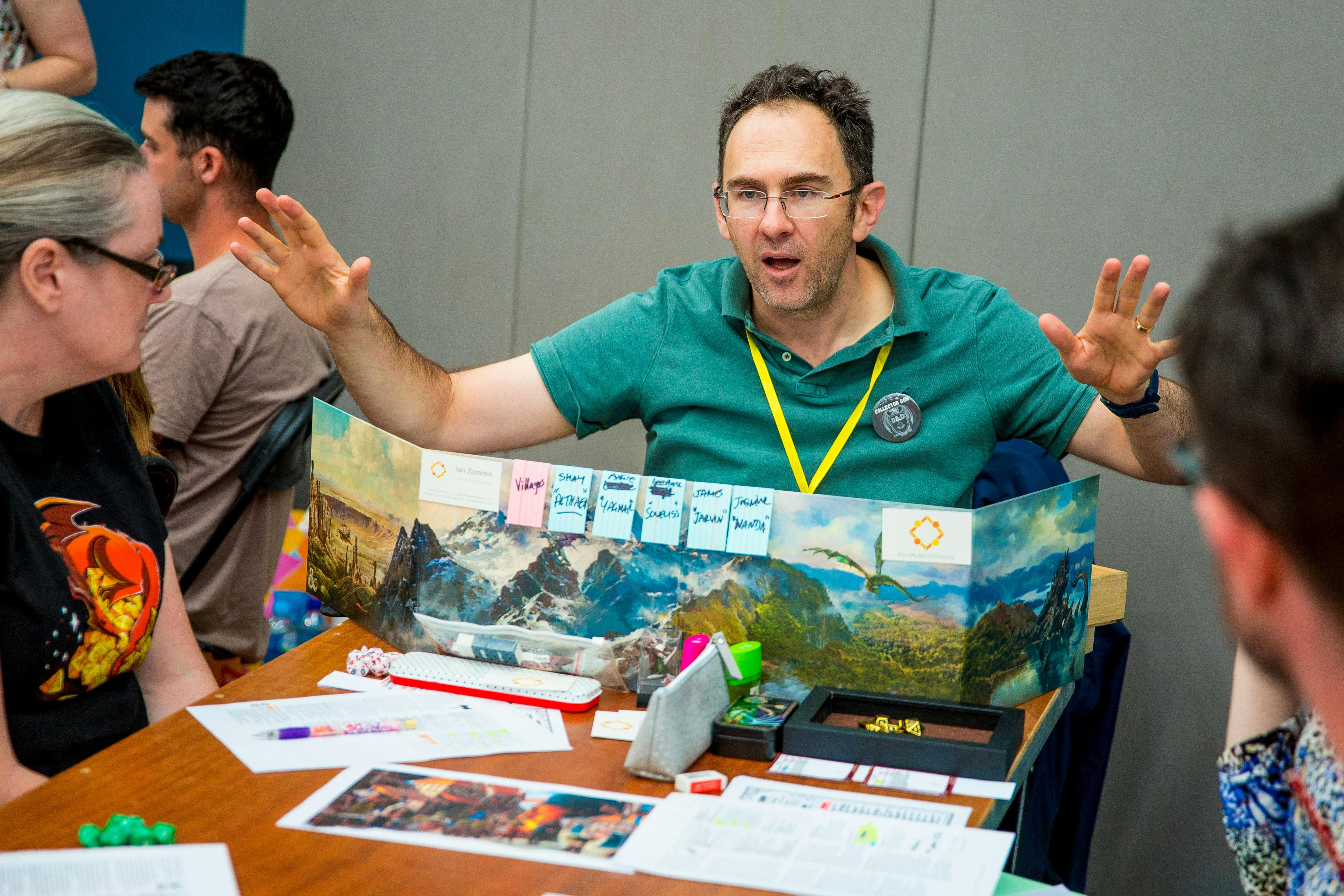 Ian our resident Collector Con DM in action leading an adventure