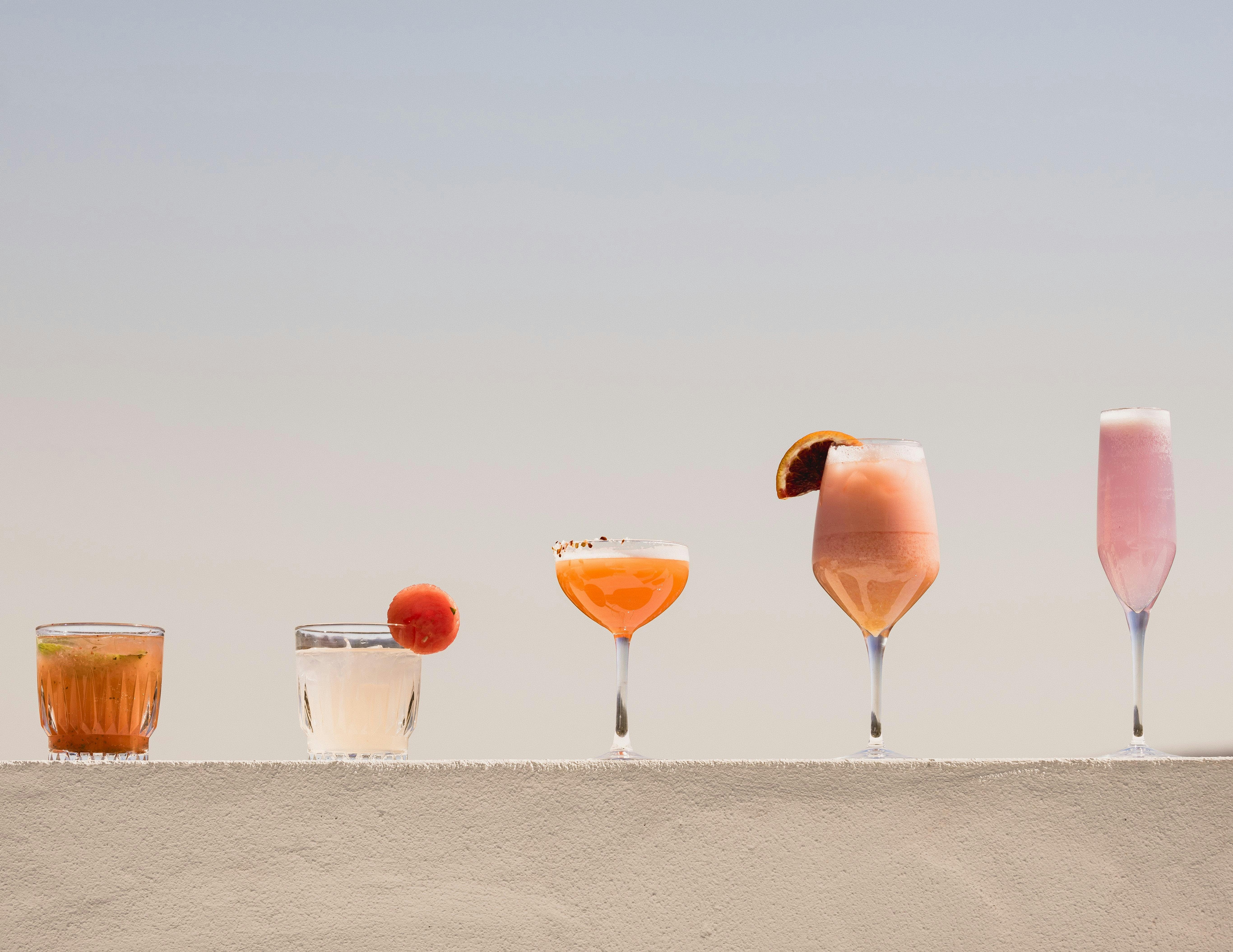 cocktails at Theo's rooftop