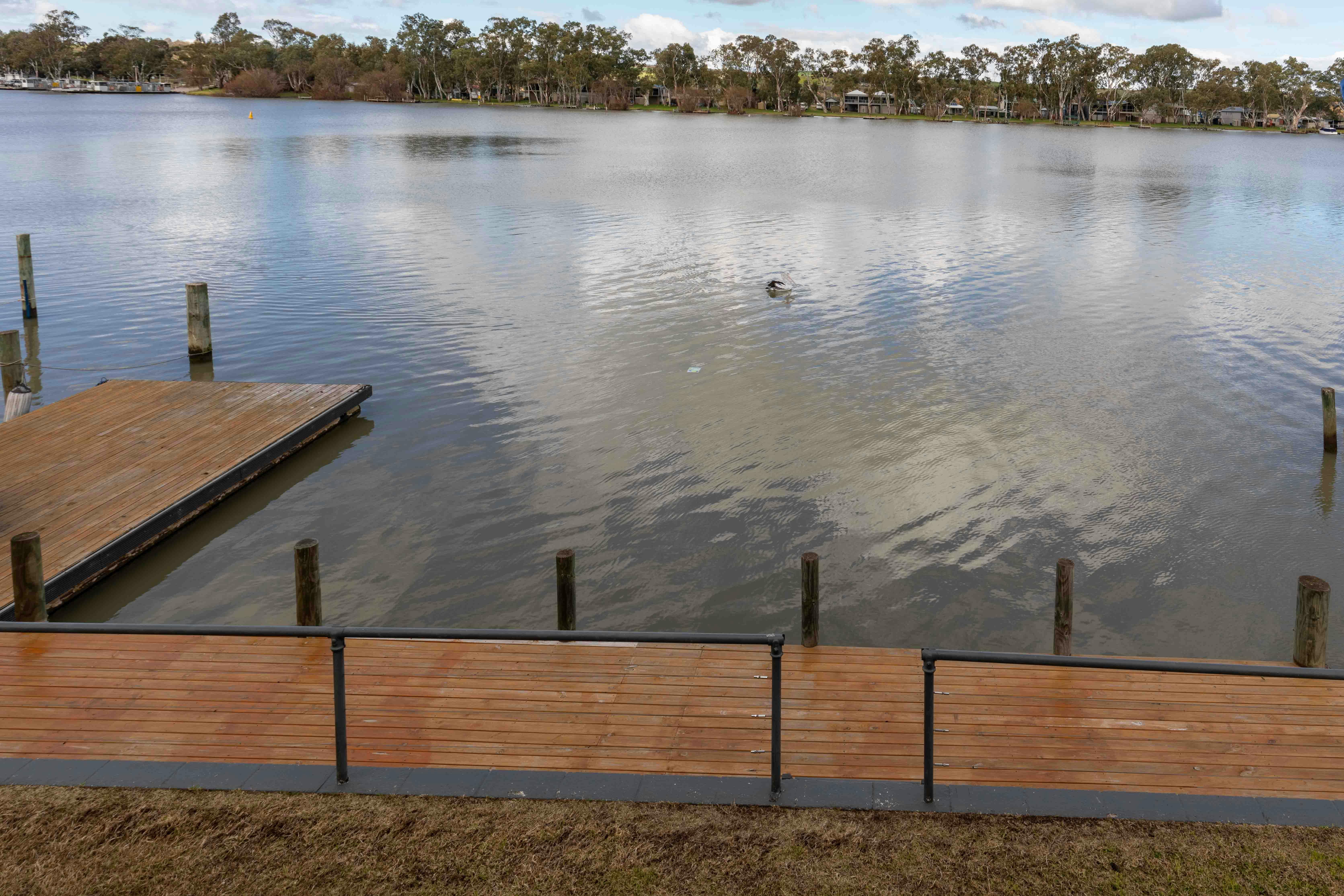 secure boat mooring with boat ramp