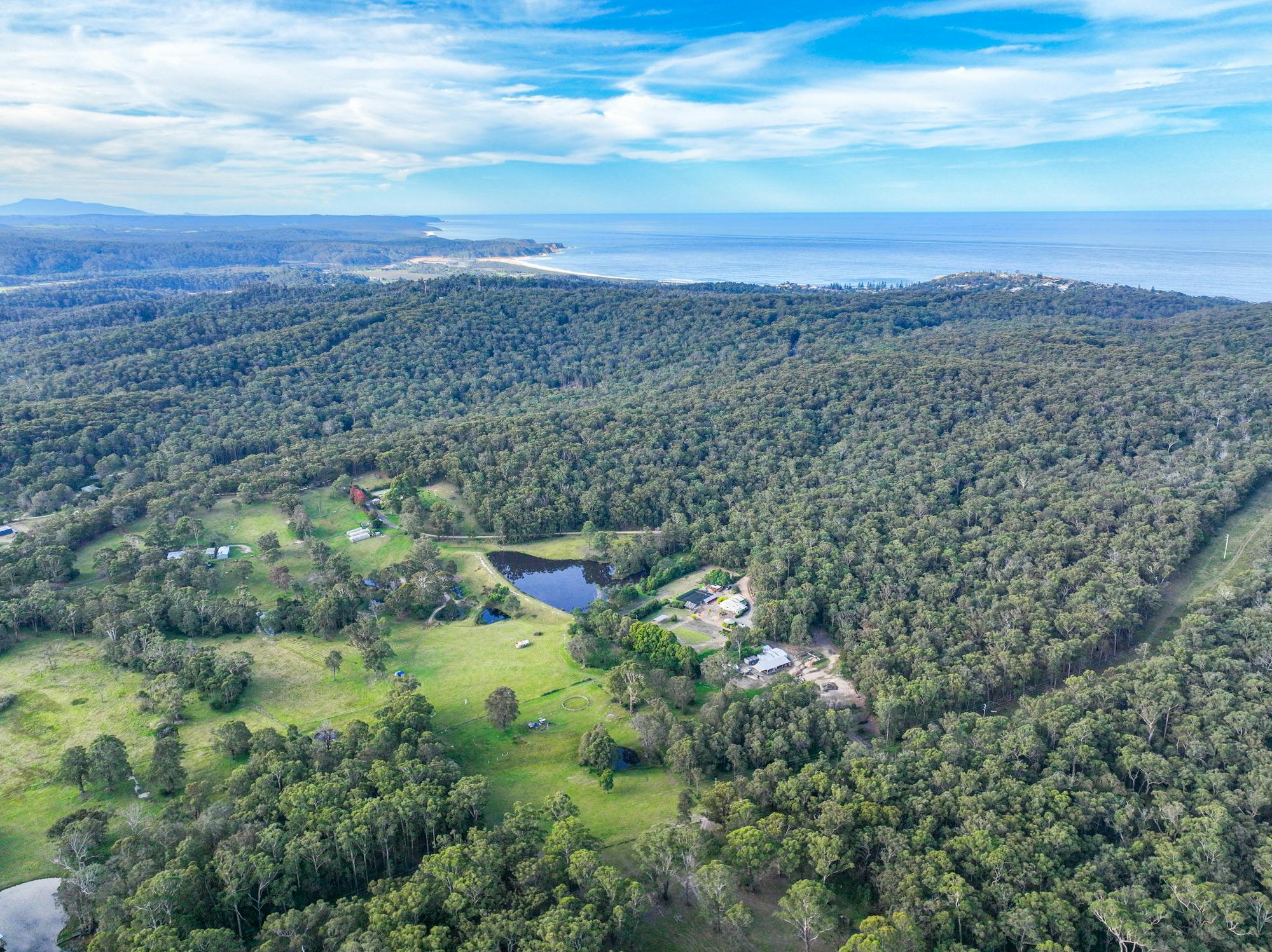 Kangaurtha Farm aerial view to the coast