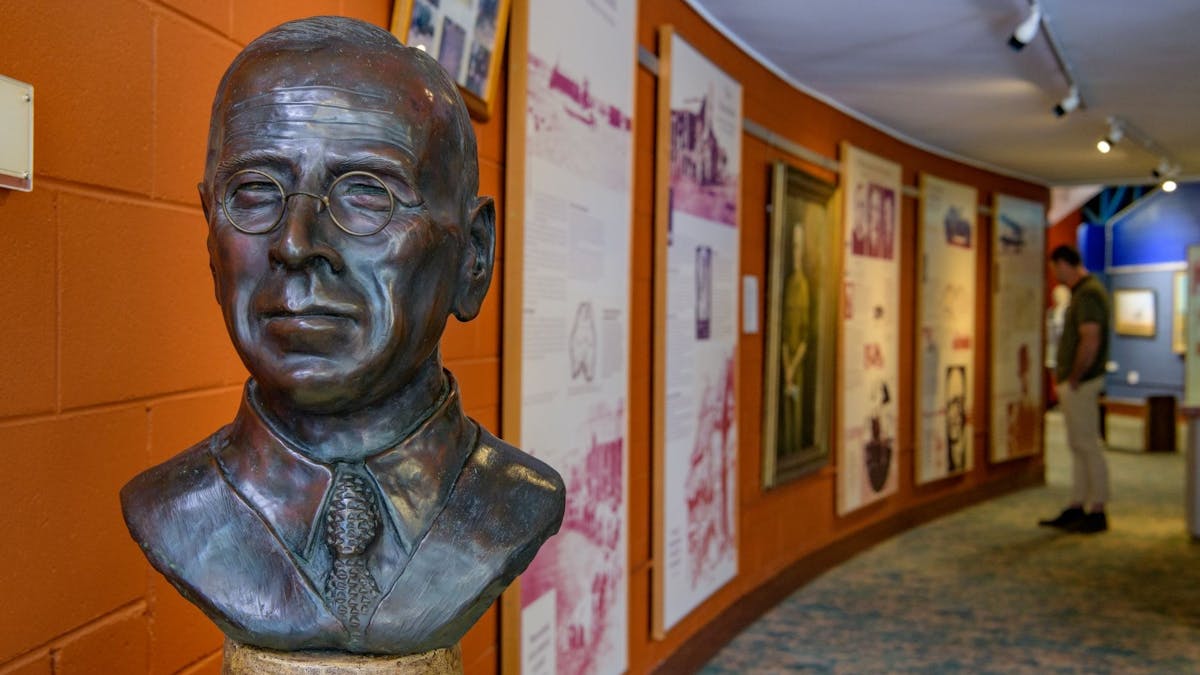 Entrance to the John Flynn Place Museum which will take you on a journey through history