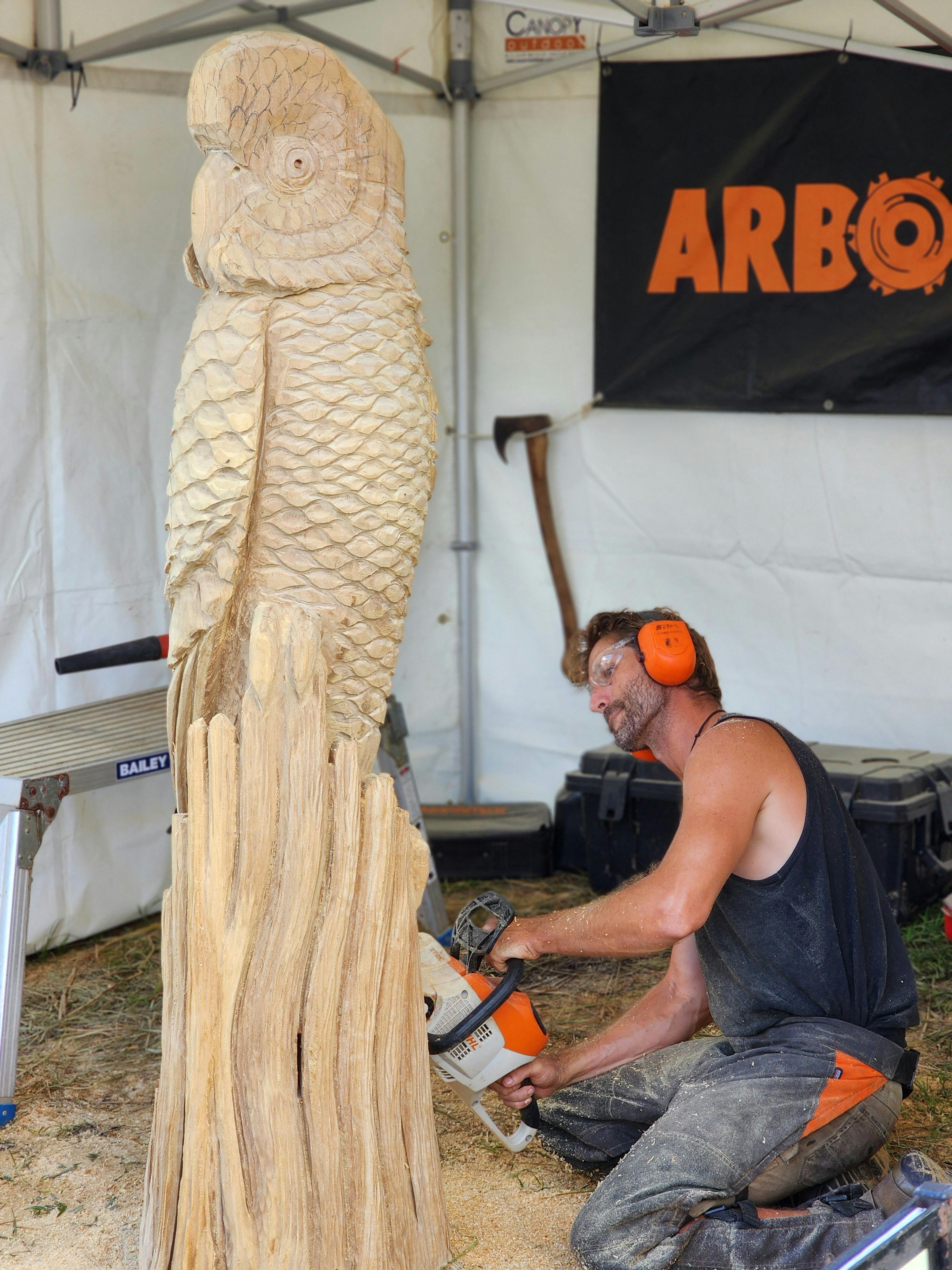 We have fantastic local artisans making fine sculputural pieces on site during the event