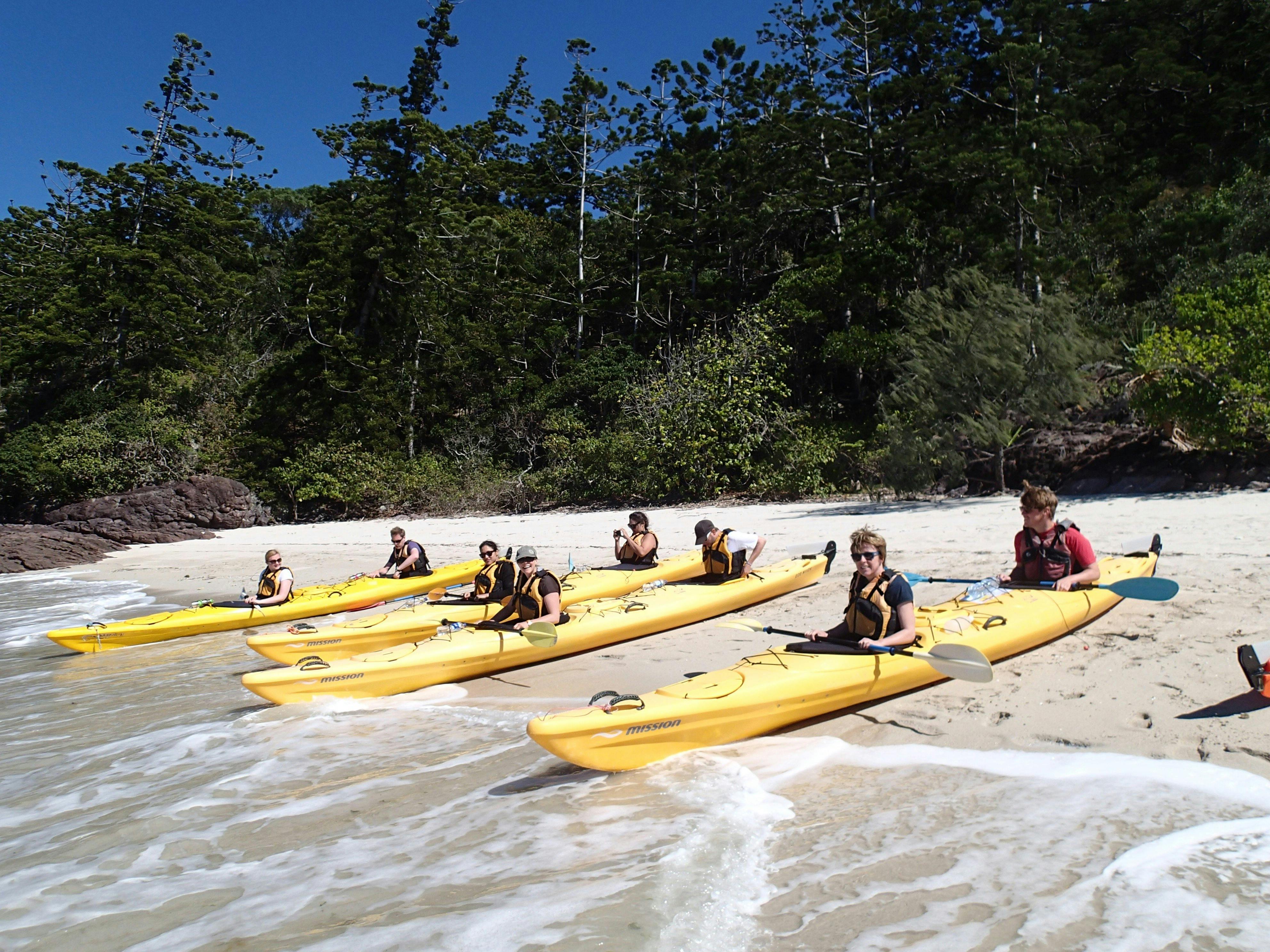 Kayakers at Cane Cockie's Beach