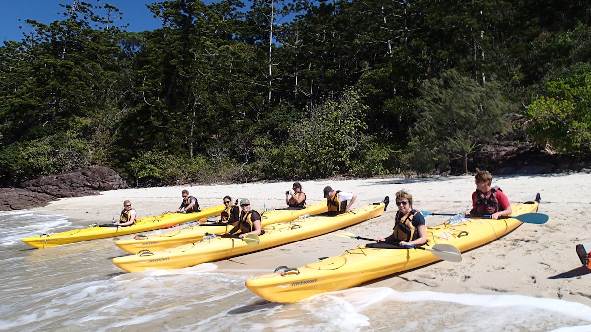 Kayakers at Cane Cockie's Beach
