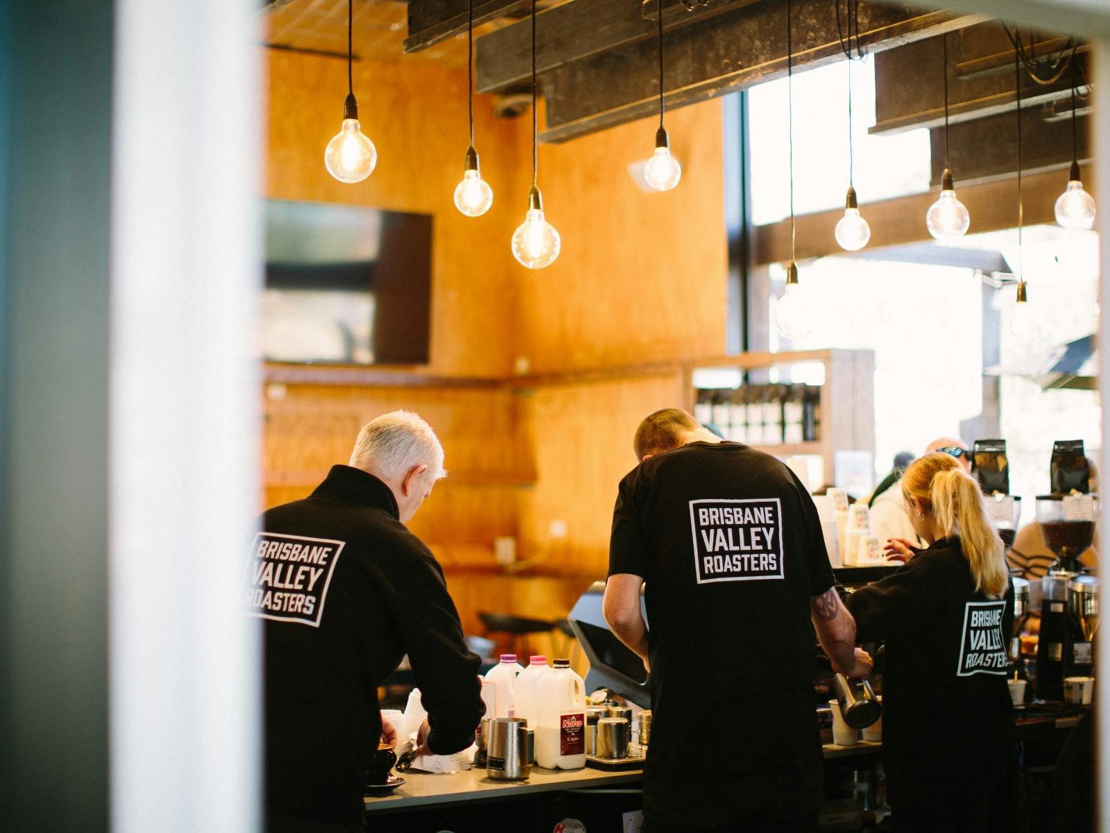 Brisbane Valley Roasters barristas at work