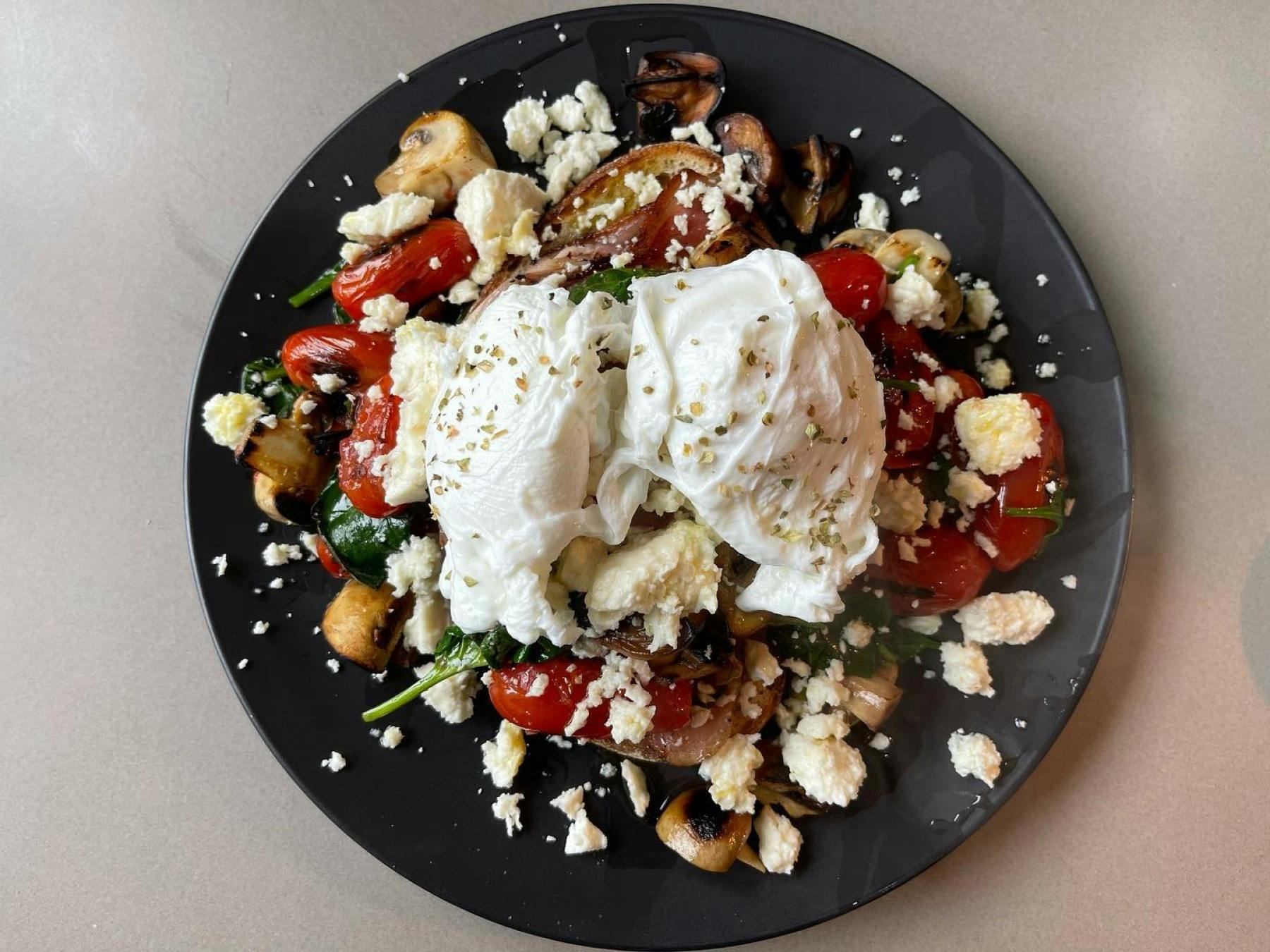 Crave Expresso Breaky Bruschetta with Poached Eggs