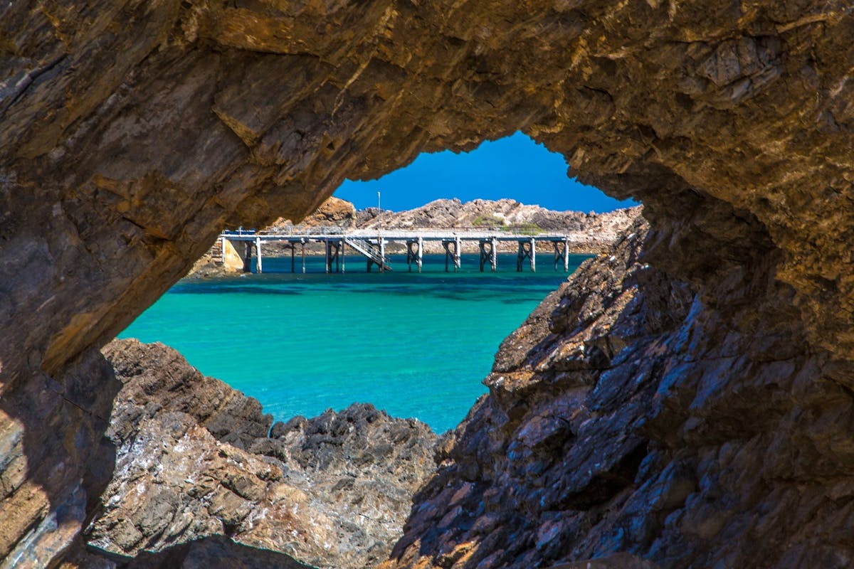 Iconic view of the Second Valley Jetty through a popular instagram spot.