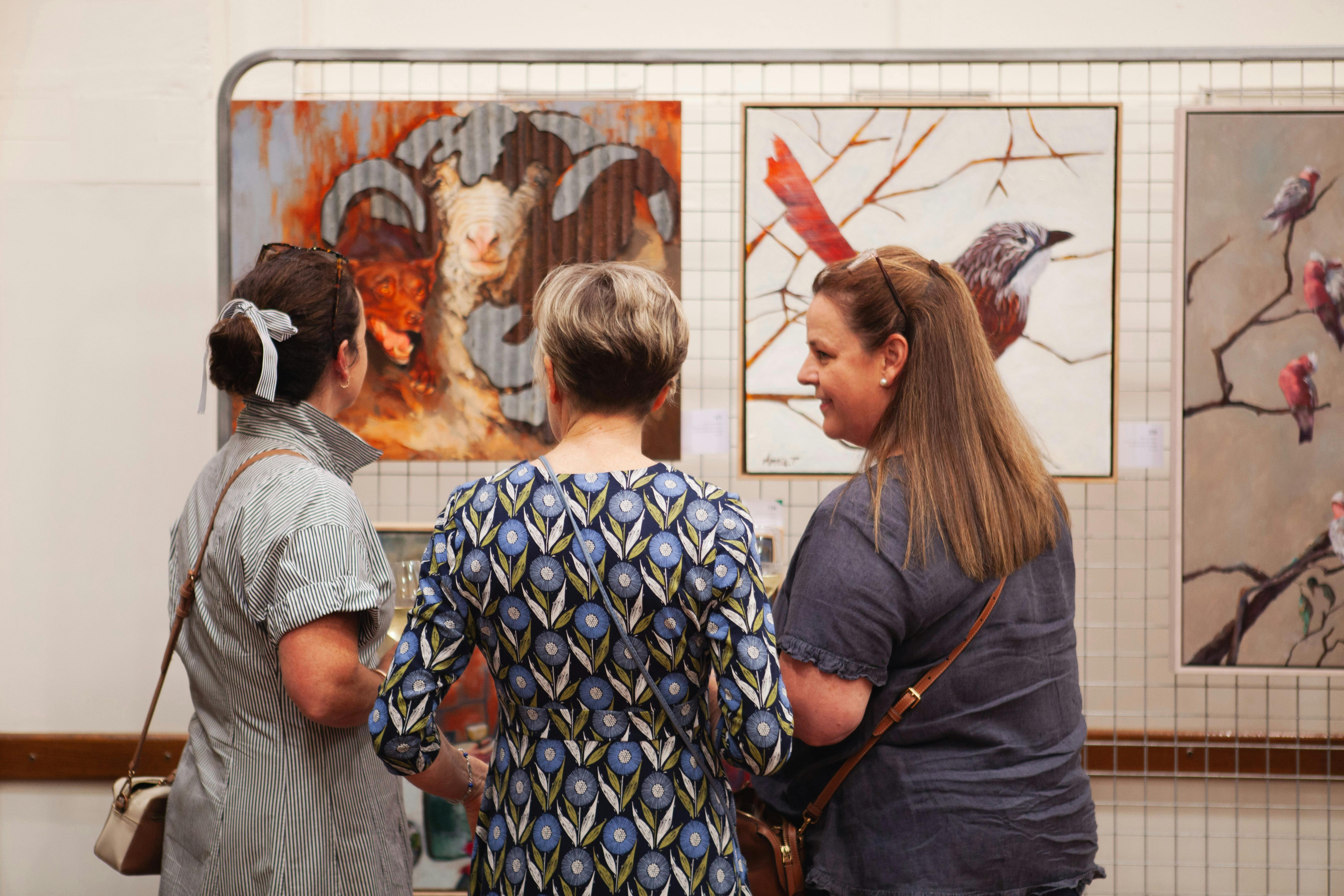 Group of ladies enjoying the opening night