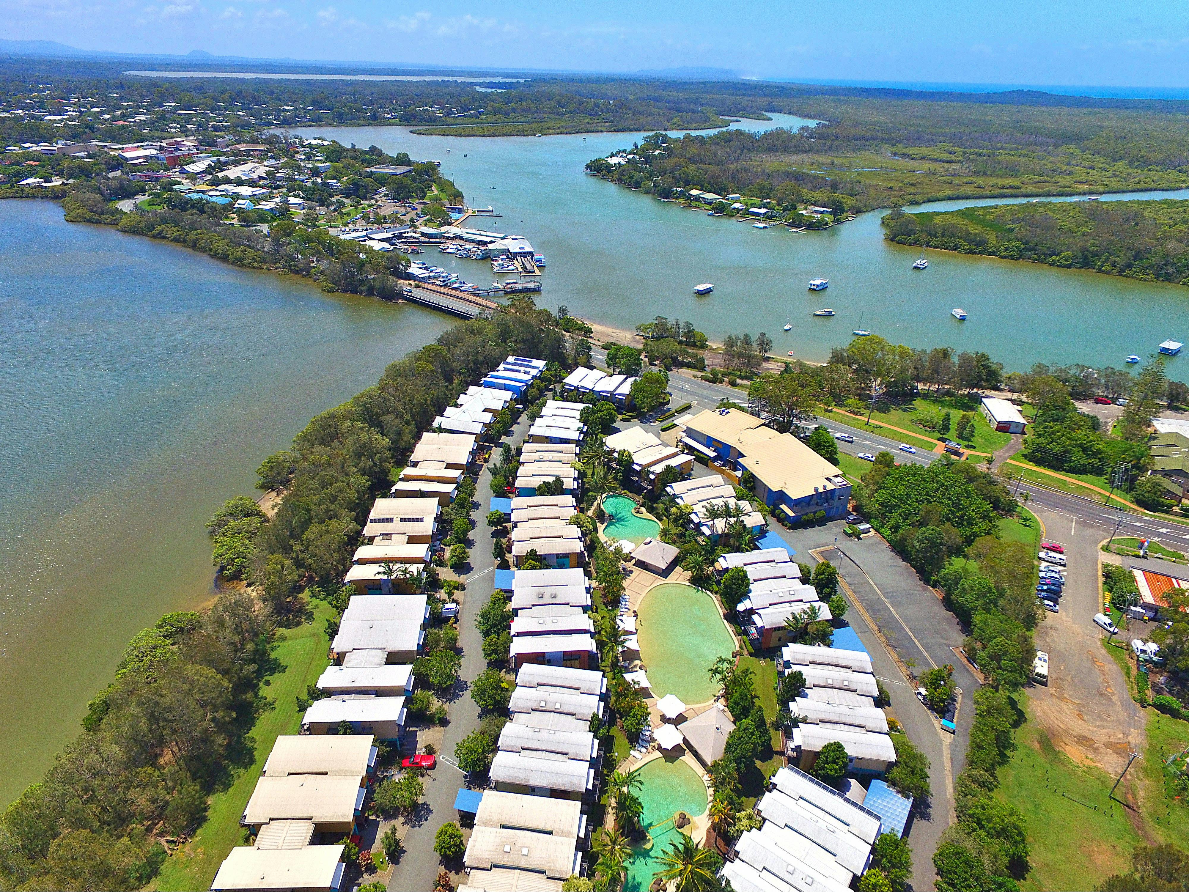 Aerial view of Noosa Lakes Resort