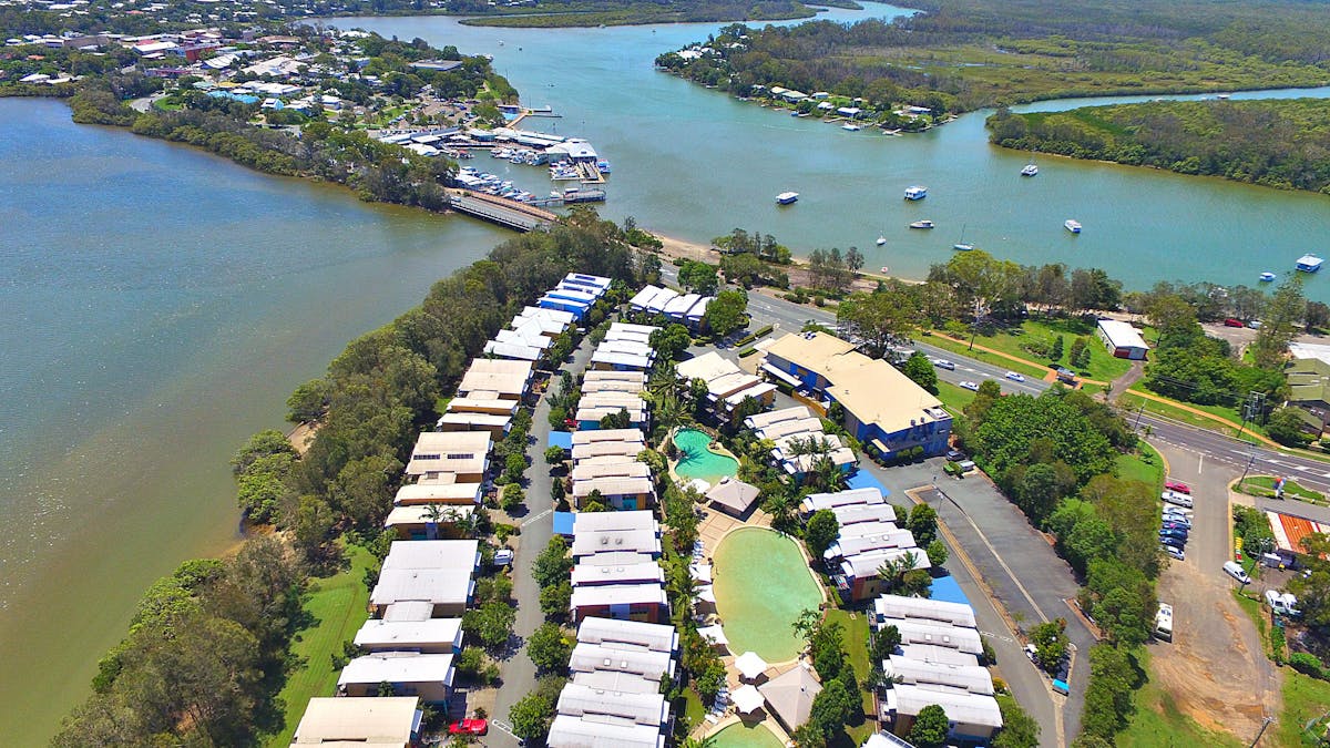 Aerial view of Noosa Lakes Resort