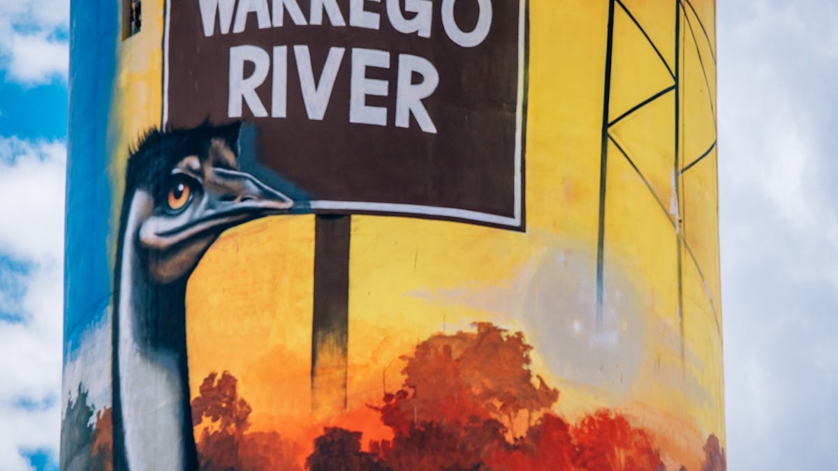 Stunning Augathella Water Tower Mural that represents the township