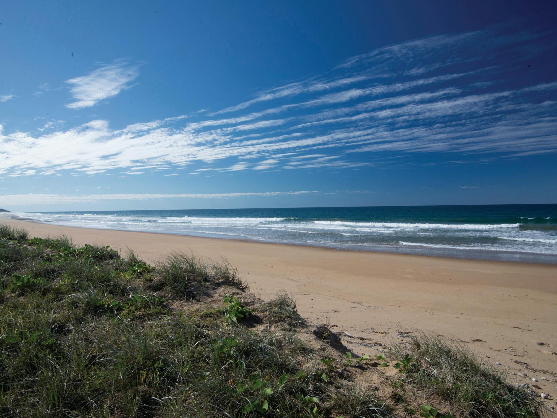 View across beach from Middle Rock Camping Area